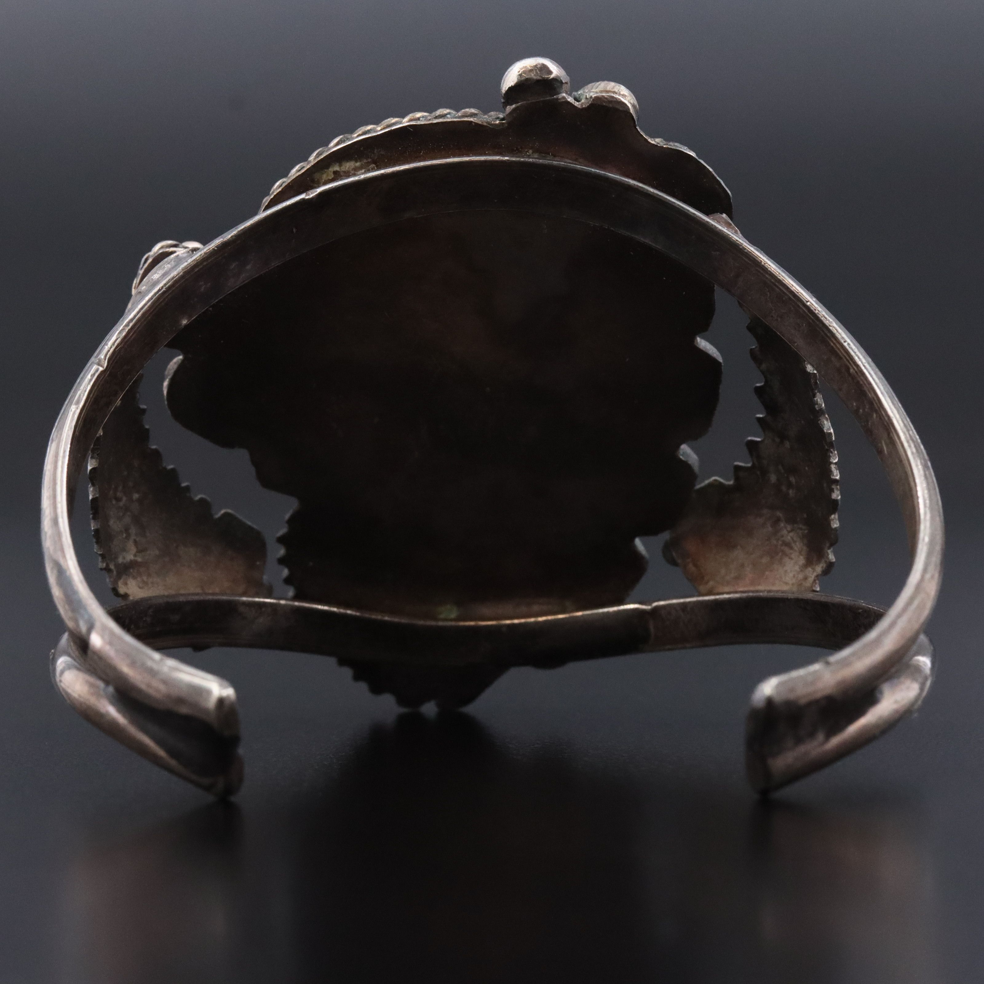 Southwestern Sterling Turquoise Appliqué Cuff Bracelet