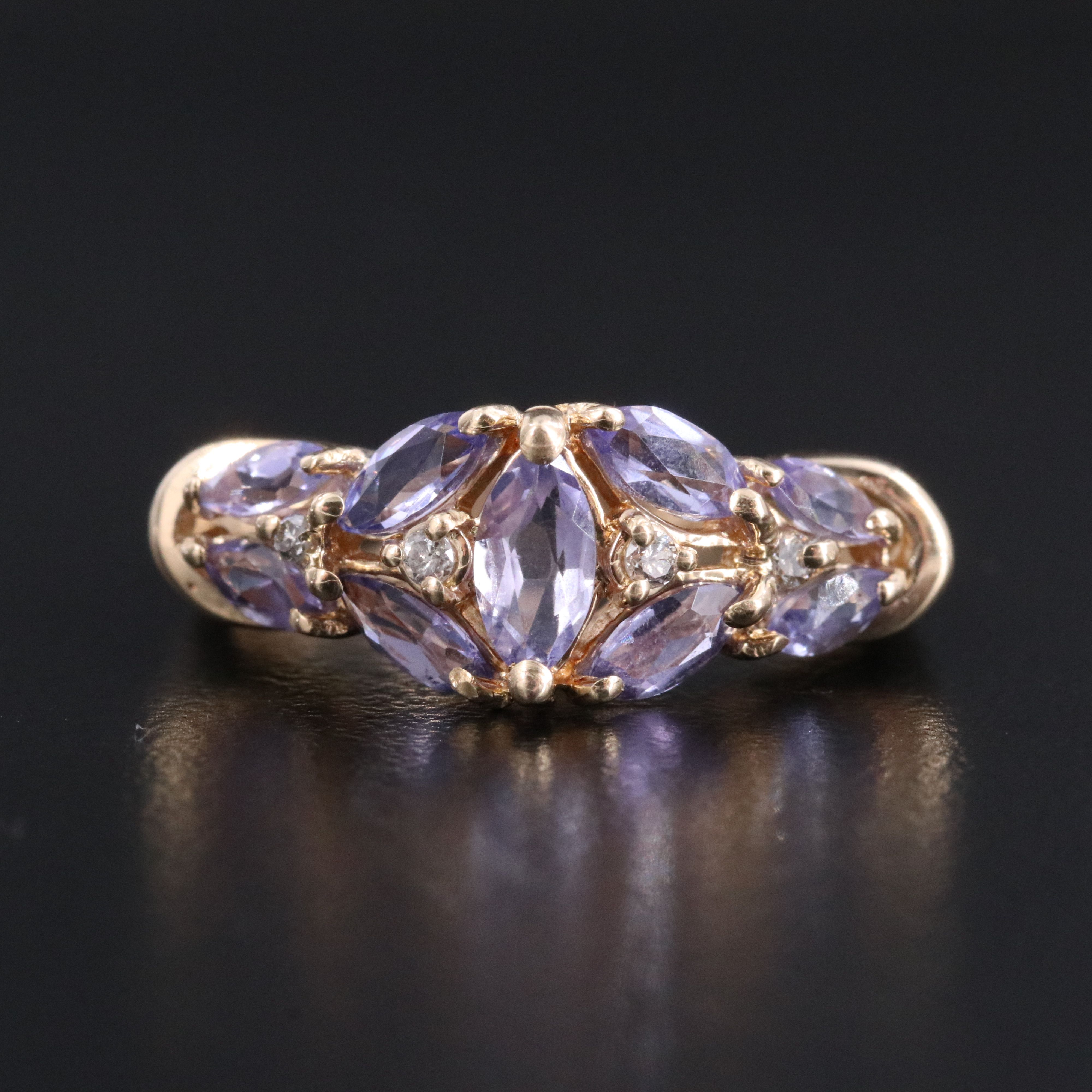 14K Tanzanite and Diamond Ring