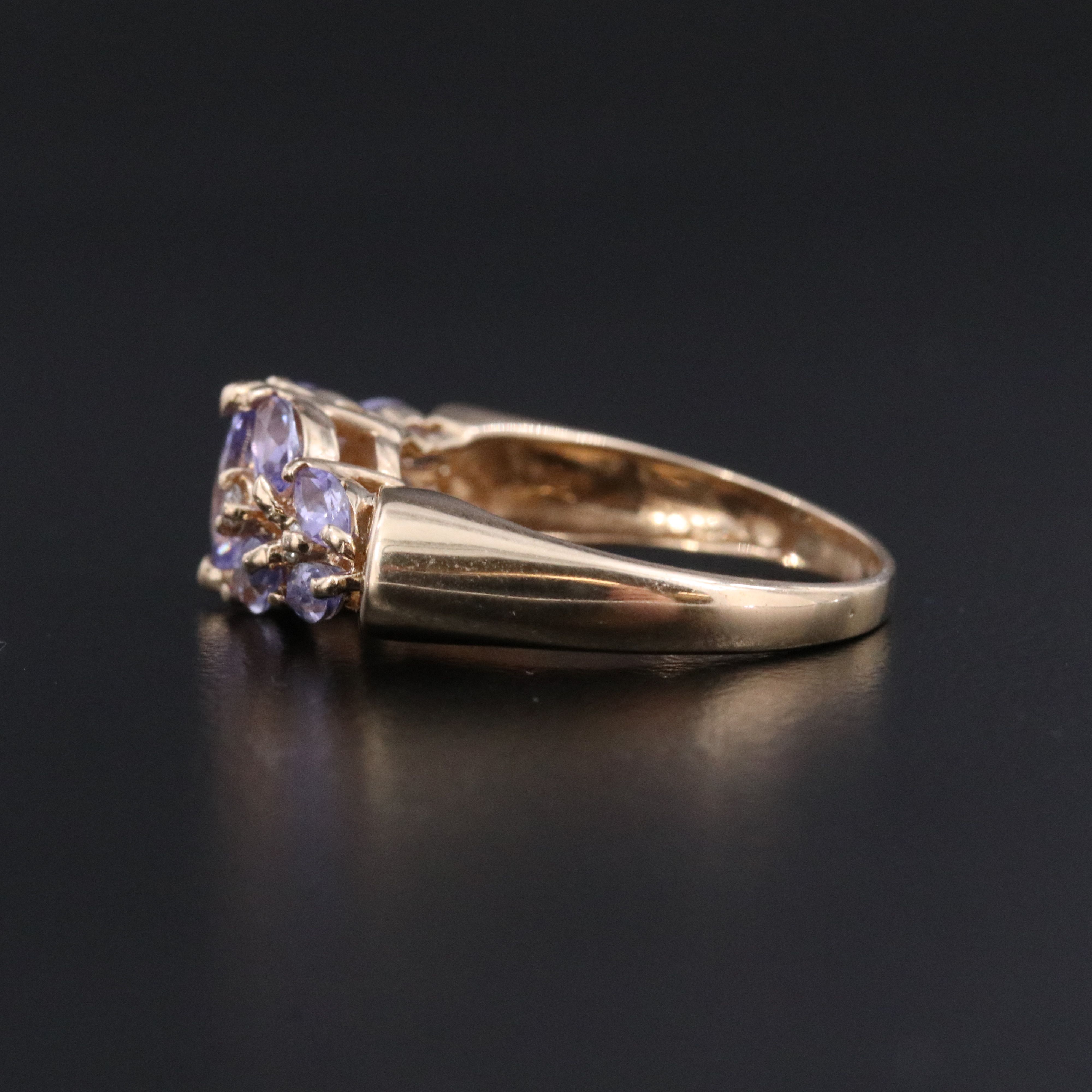 14K Tanzanite and Diamond Ring