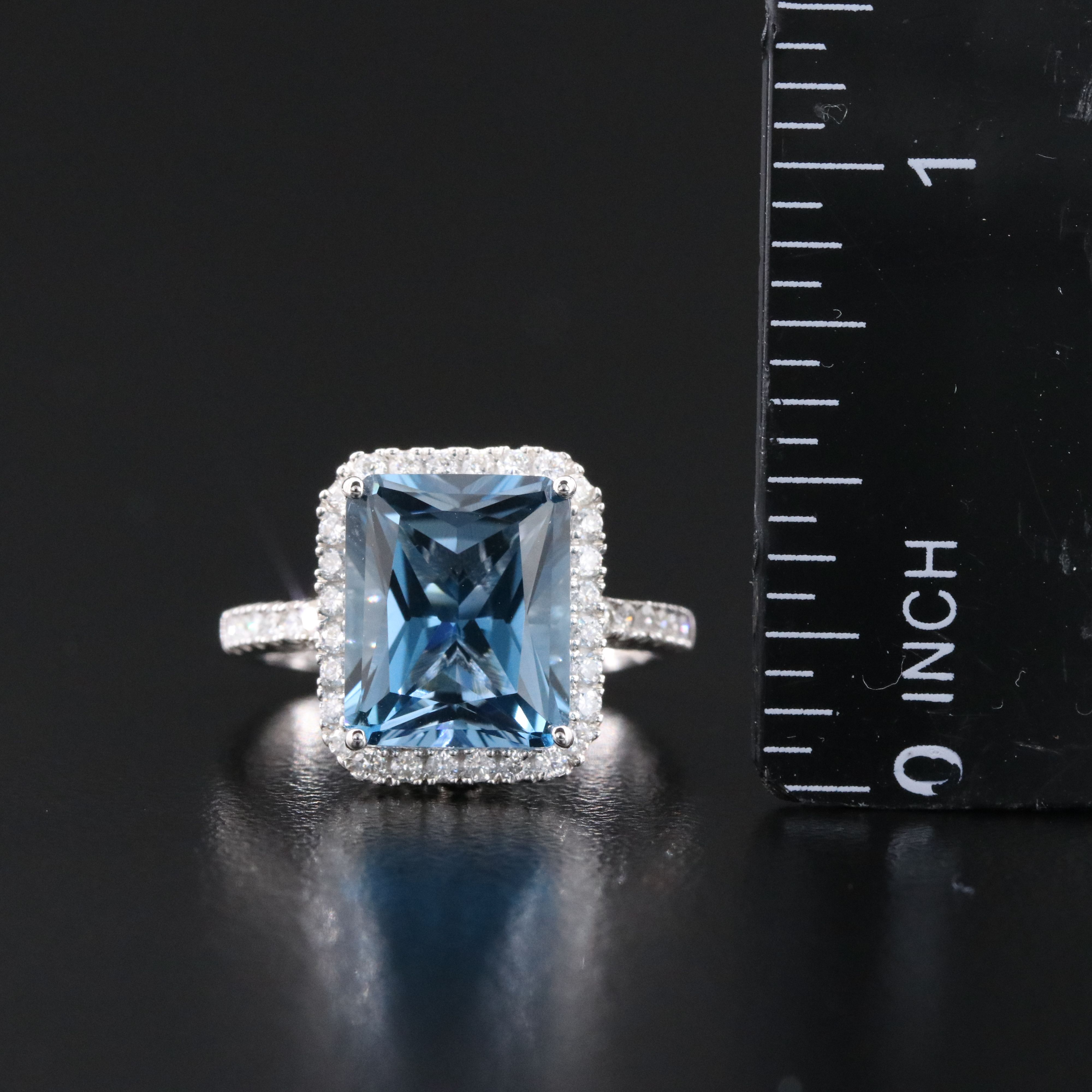 14K Topaz and Diamond Ring
