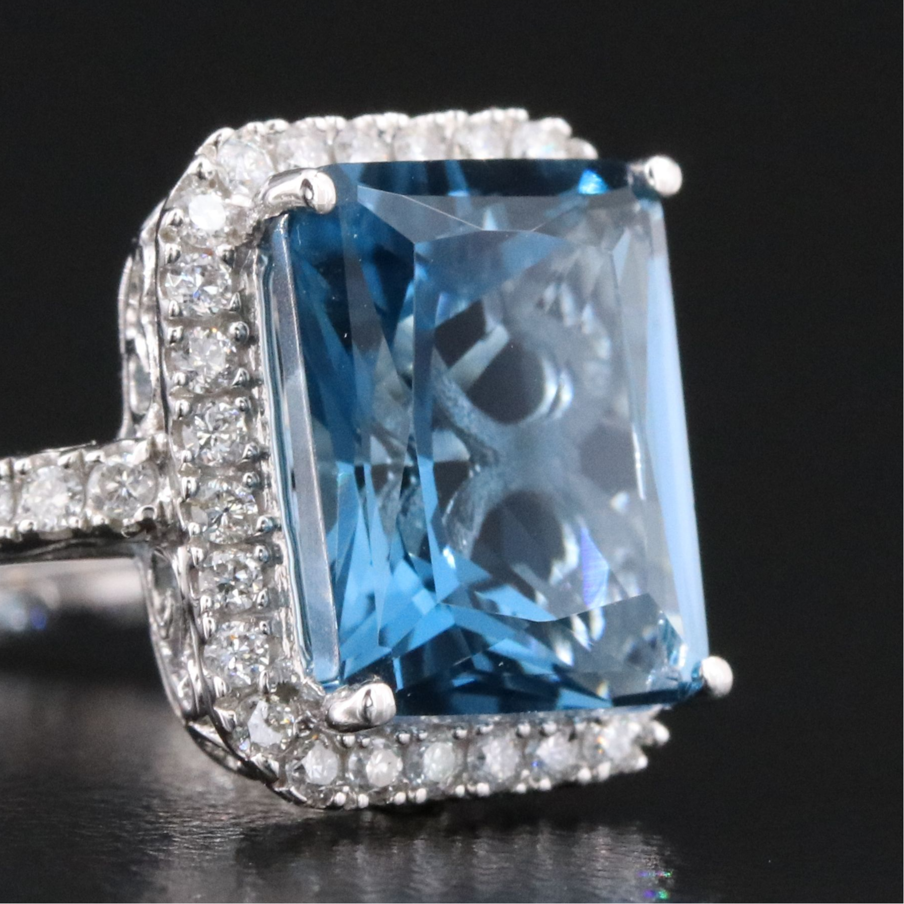 14K Topaz and Diamond Ring