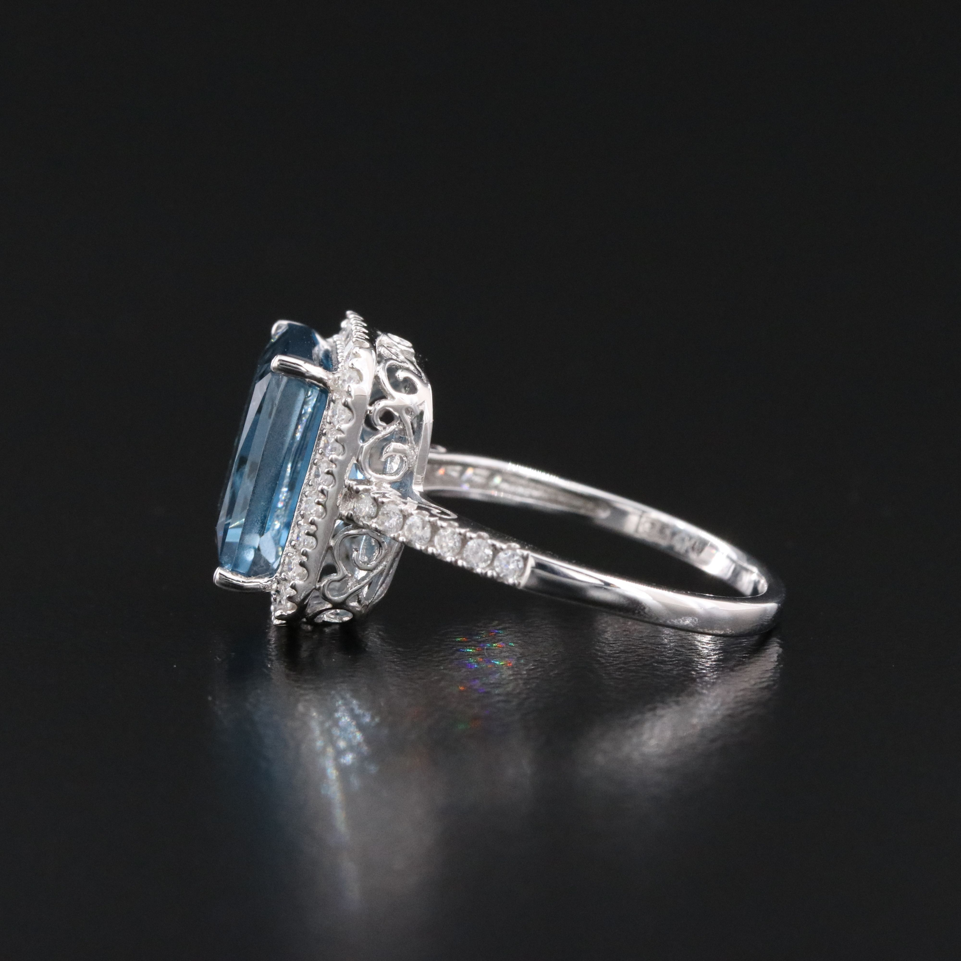 14K Topaz and Diamond Ring