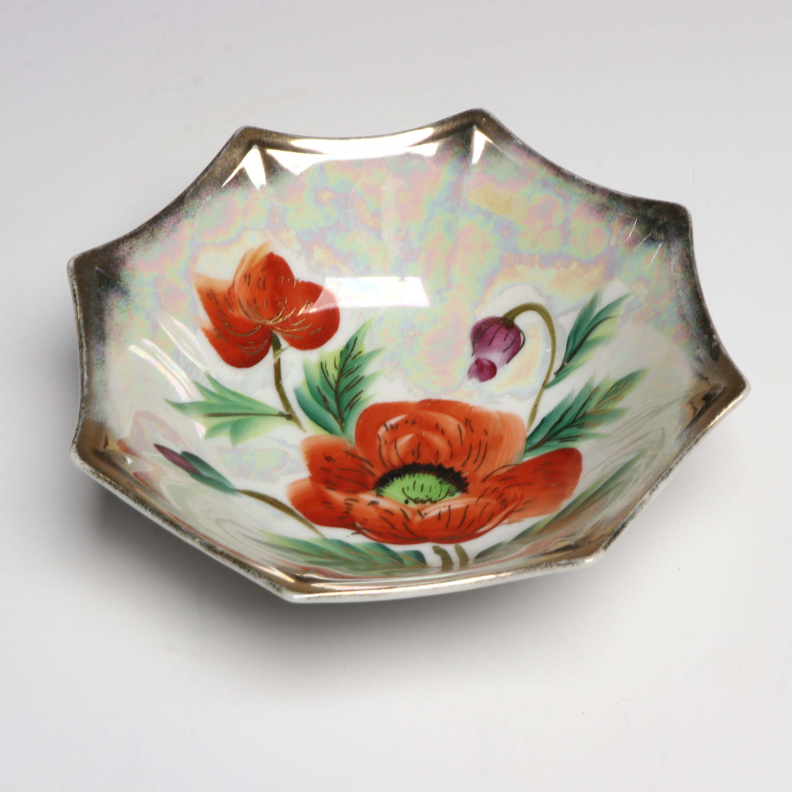 Adolf Laufer and Other Japanese Porcelain Luster Dinnerware and Serving Pieces