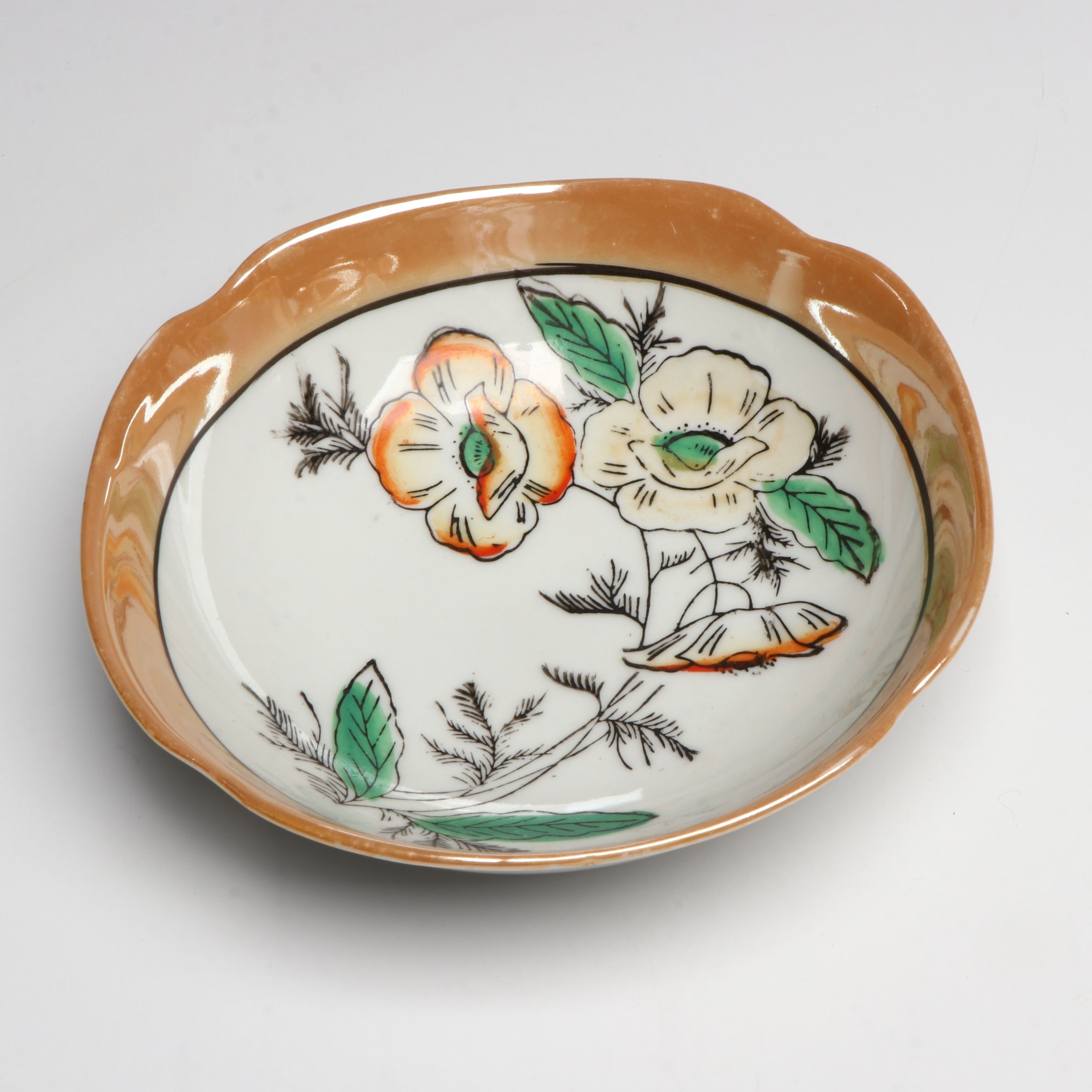 Adolf Laufer and Other Japanese Porcelain Luster Dinnerware and Serving Pieces