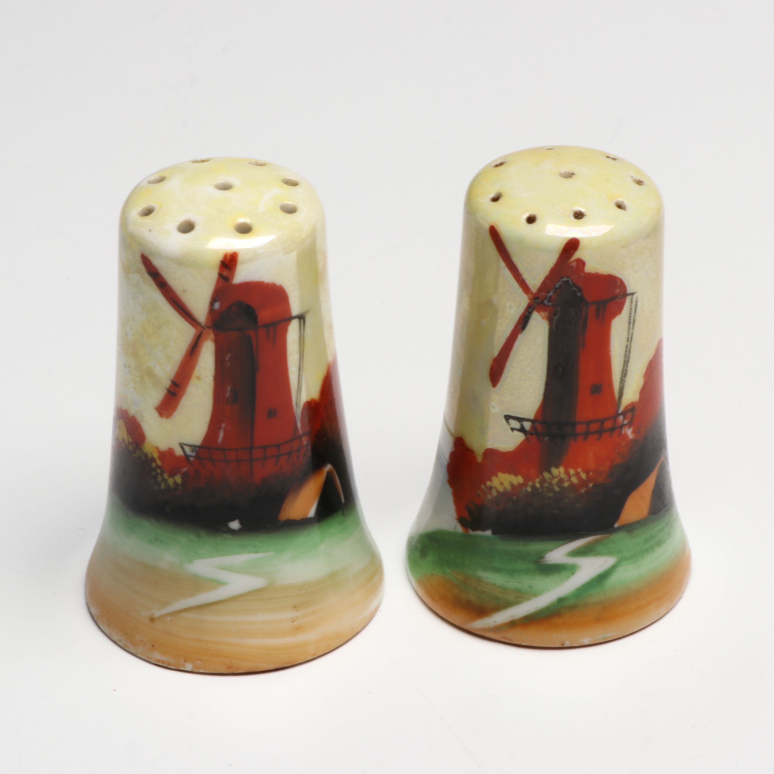 Adolf Laufer and Other Japanese Porcelain Luster Dinnerware and Serving Pieces