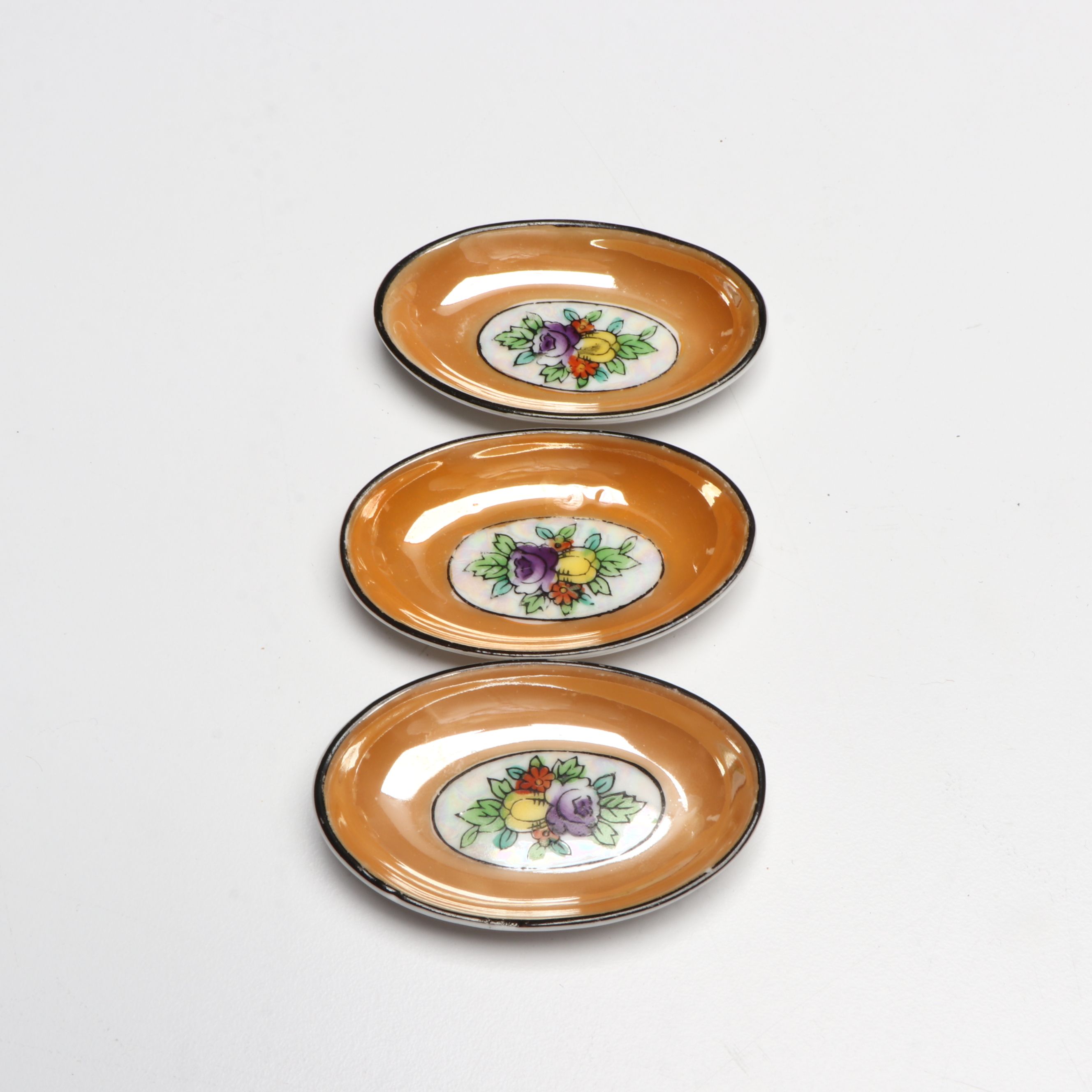Adolf Laufer and Other Japanese Porcelain Luster Dinnerware and Serving Pieces
