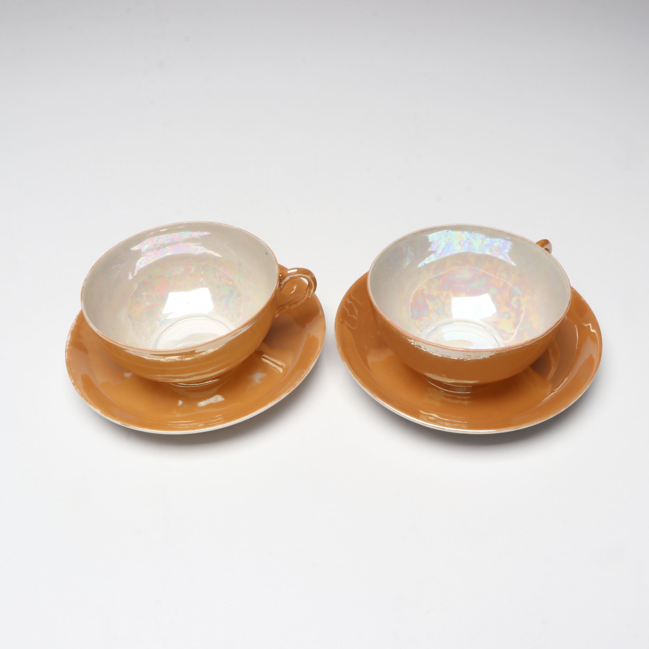 Adolf Laufer and Other Japanese Porcelain Luster Dinnerware and Serving Pieces