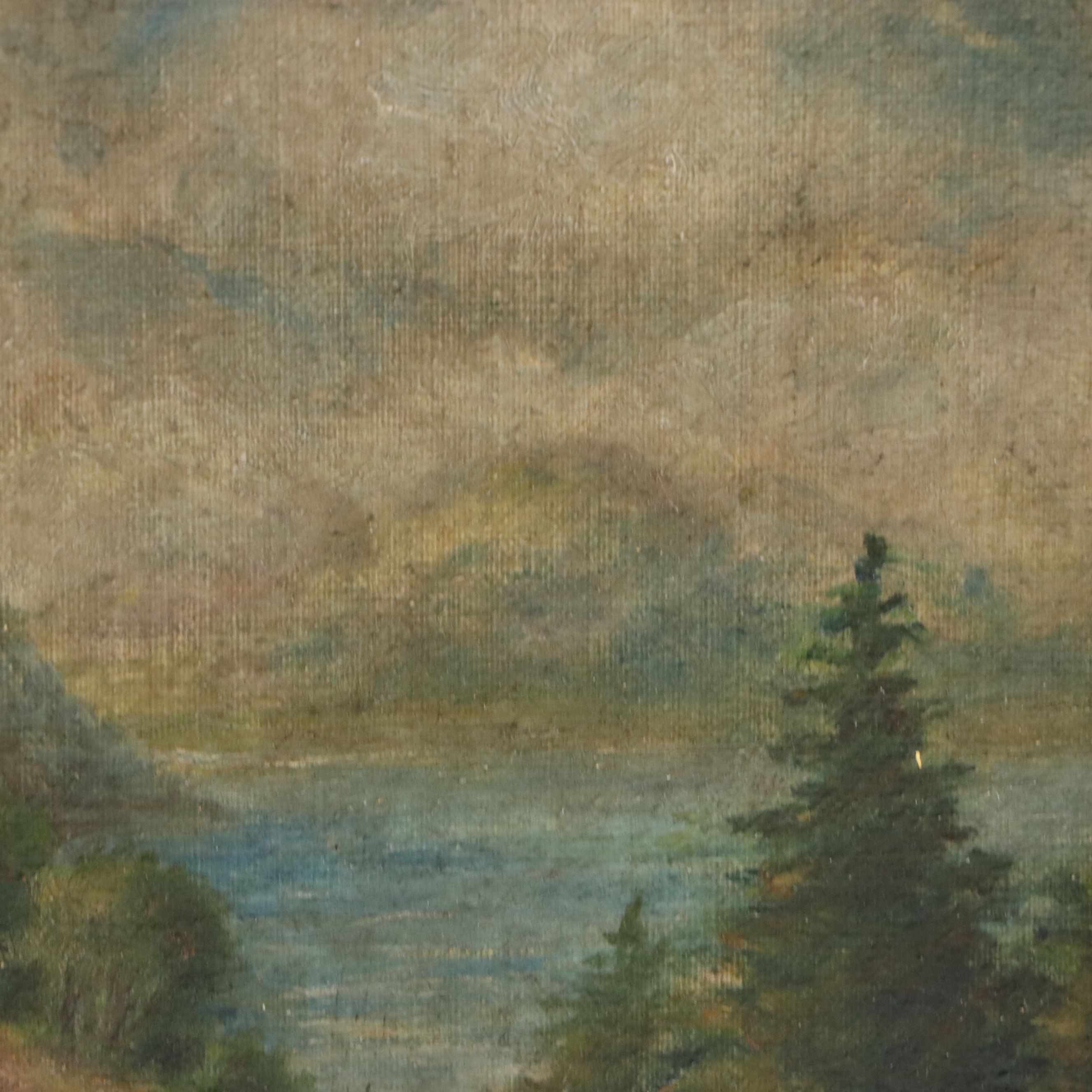 A. Bessey Landscape Oil Painting, Circa Early 20th Century