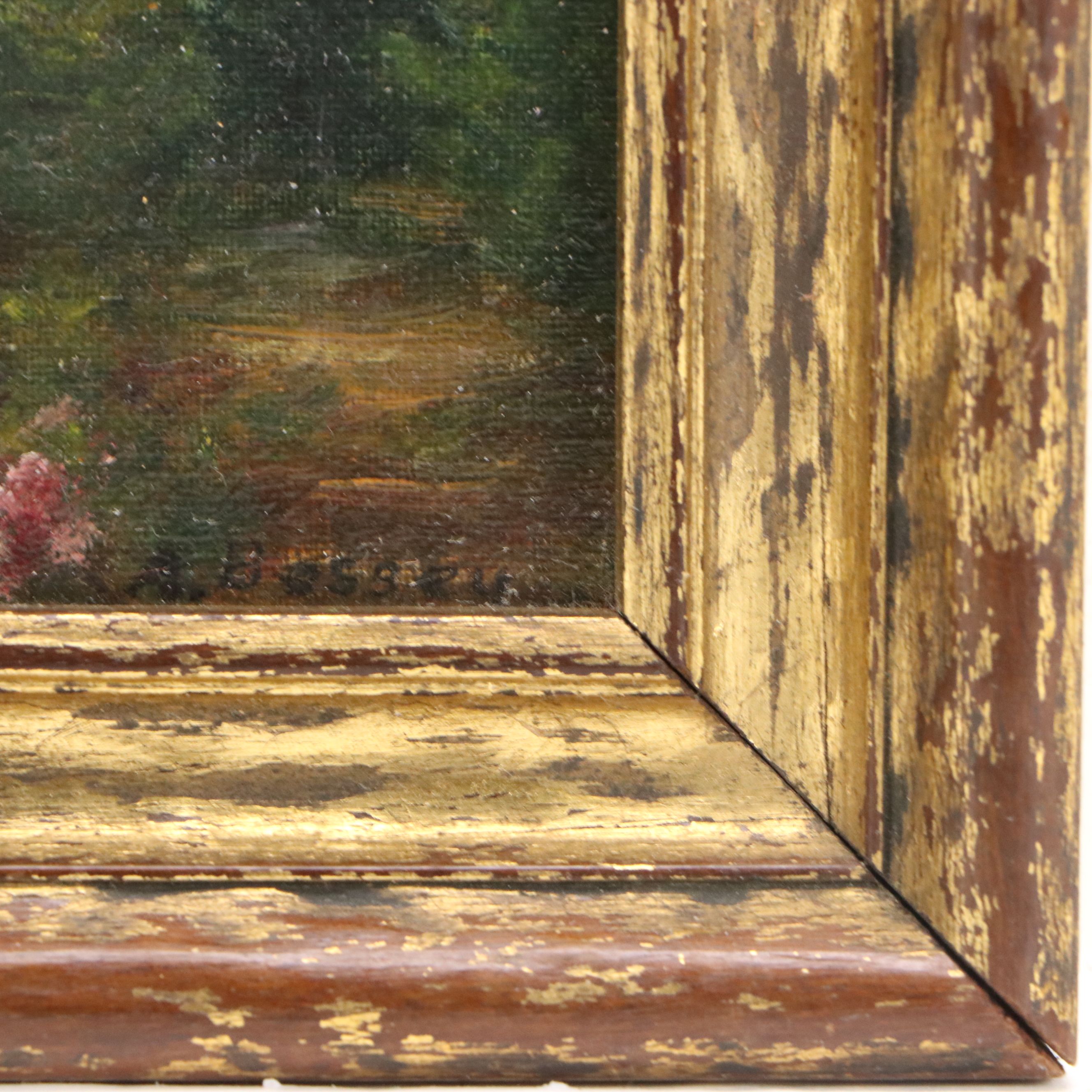 A. Bessey Landscape Oil Painting, Circa Early 20th Century