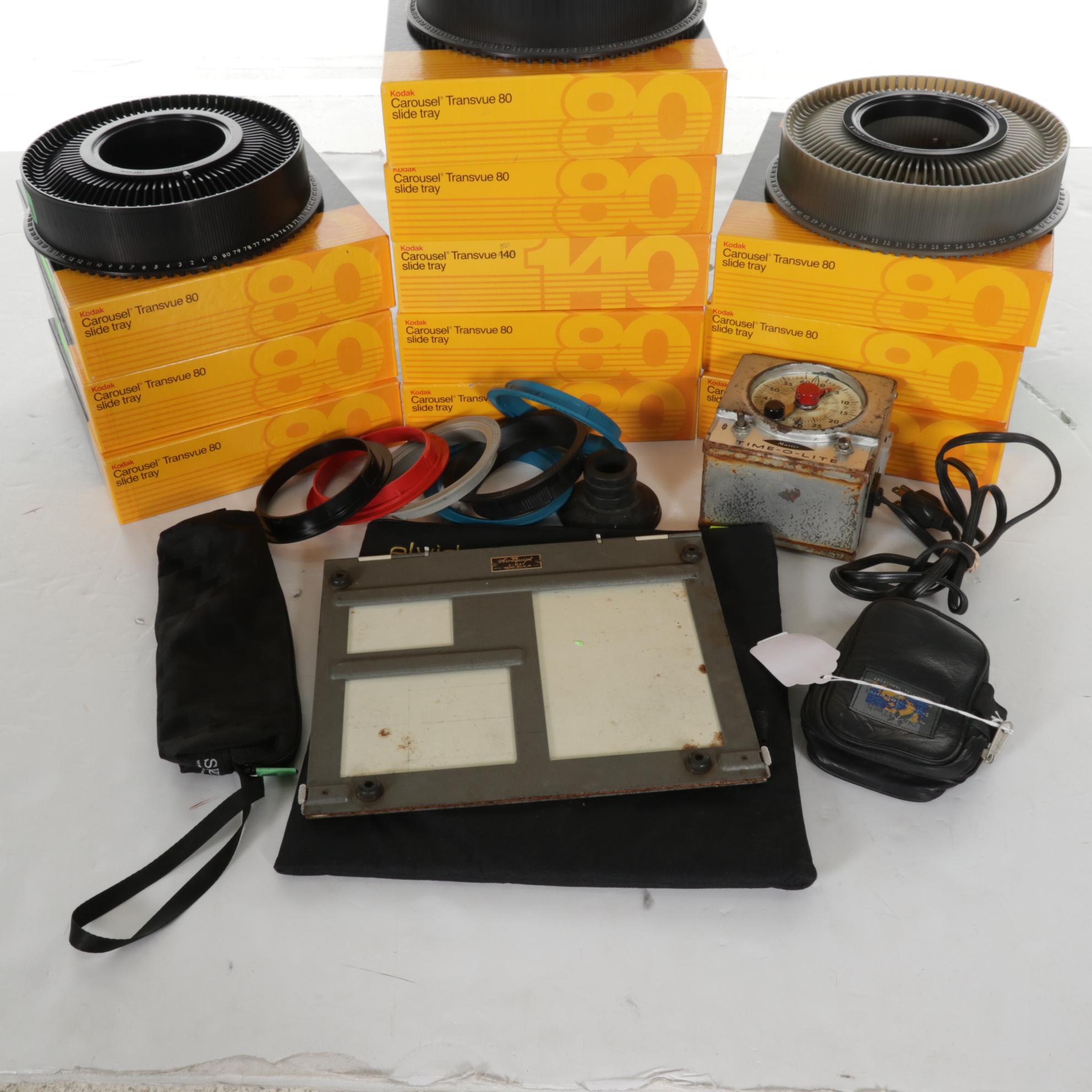 Kodak 80 Slide Carousel Tray and More Photography Accessories