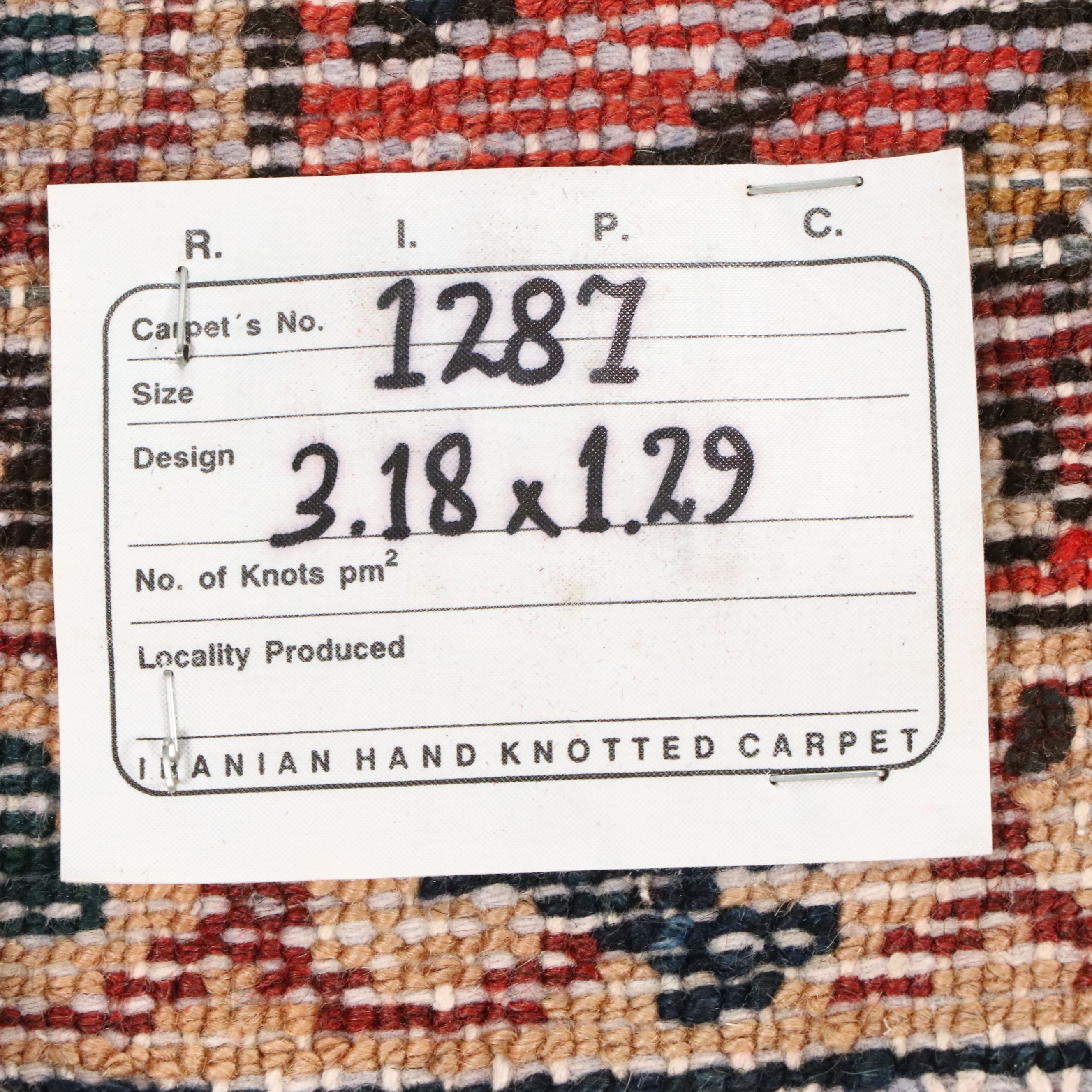 4'2 x 10'6 Hand-Knotted Persian Bakhtiari Long Rug