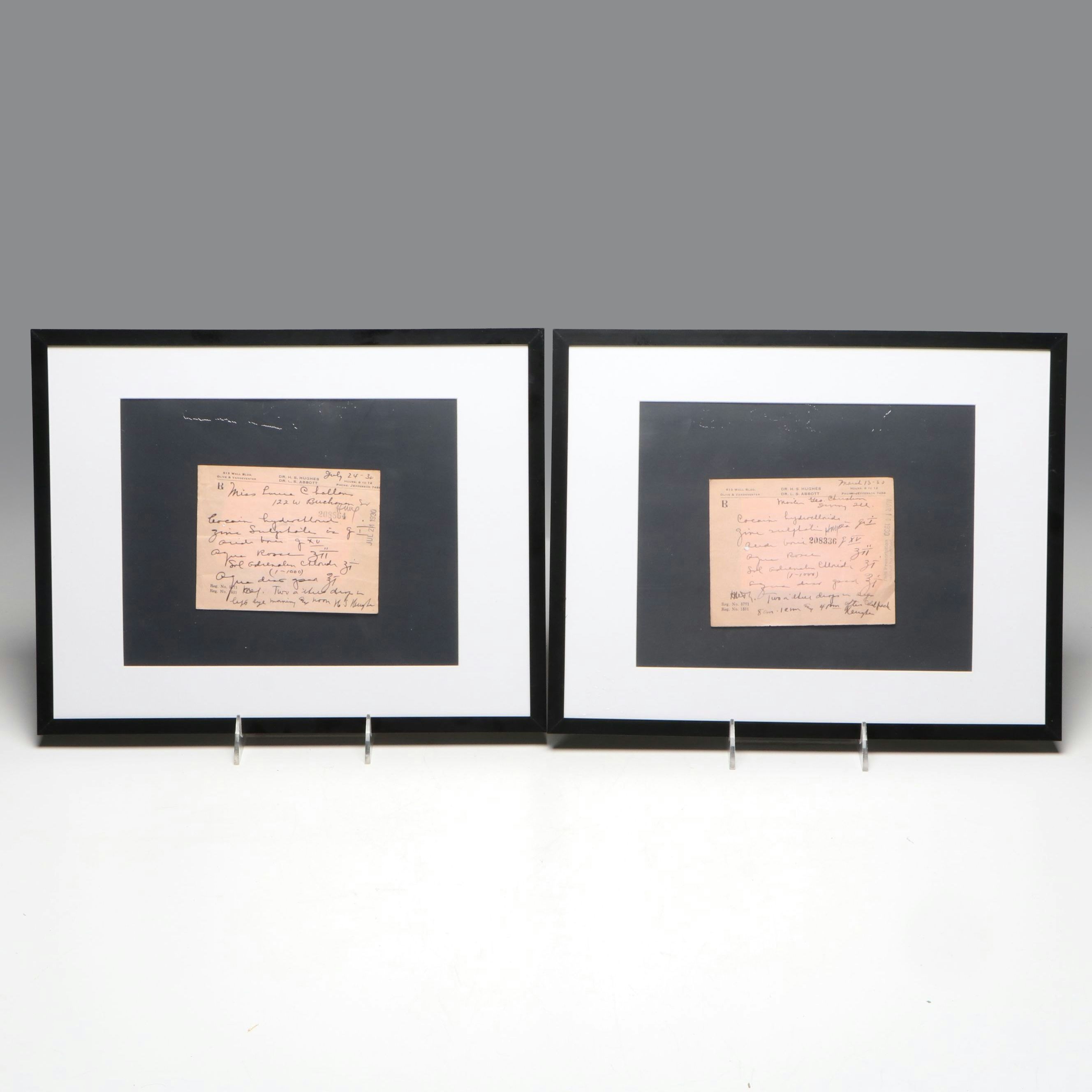 Prescription Forms for Cocaine, 1930