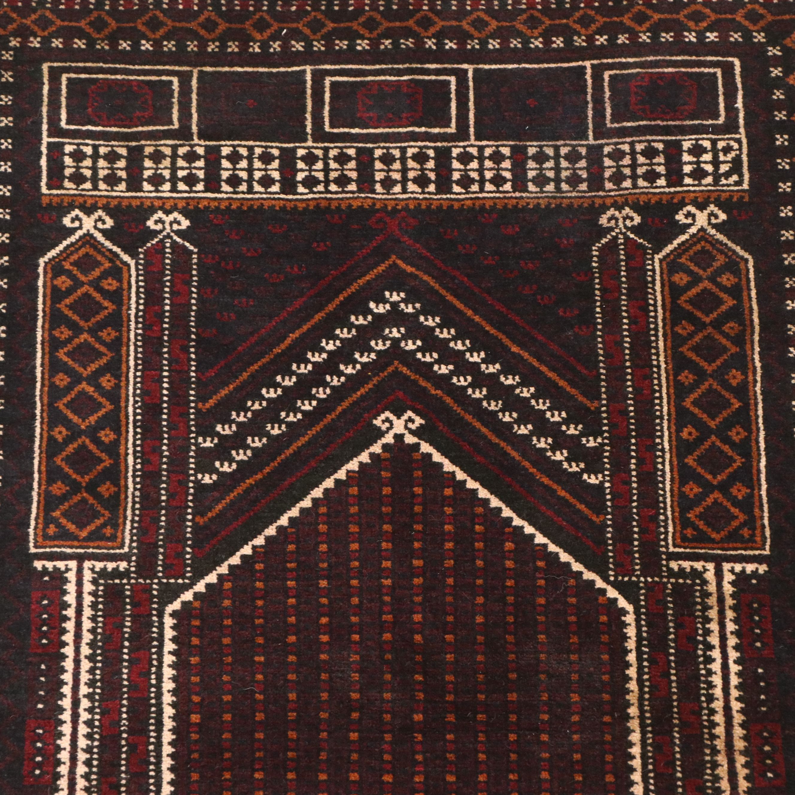 3' x 4'11 Hand-Knotted Afghan Baluch Prayer Rug