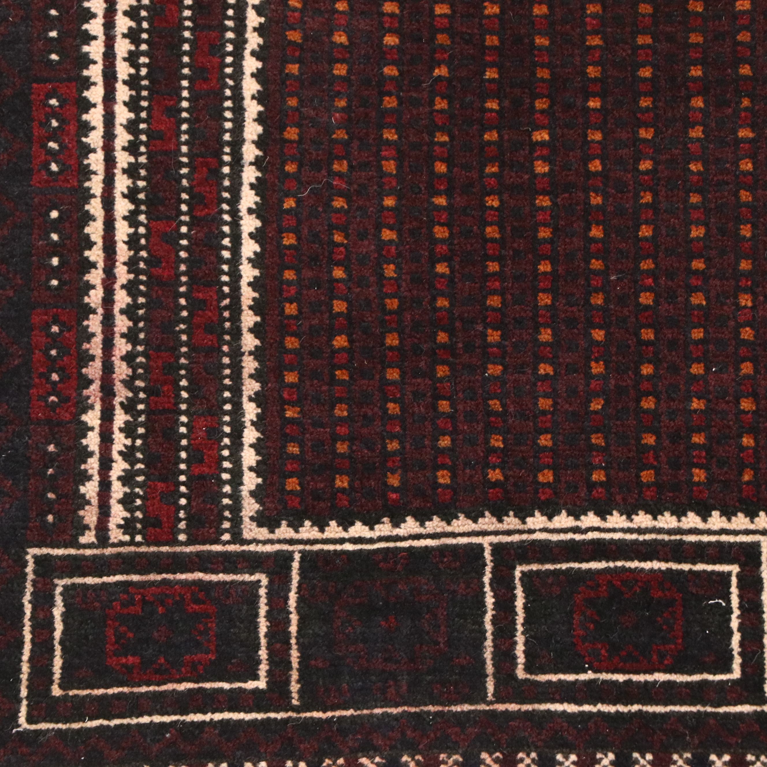 3' x 4'11 Hand-Knotted Afghan Baluch Prayer Rug