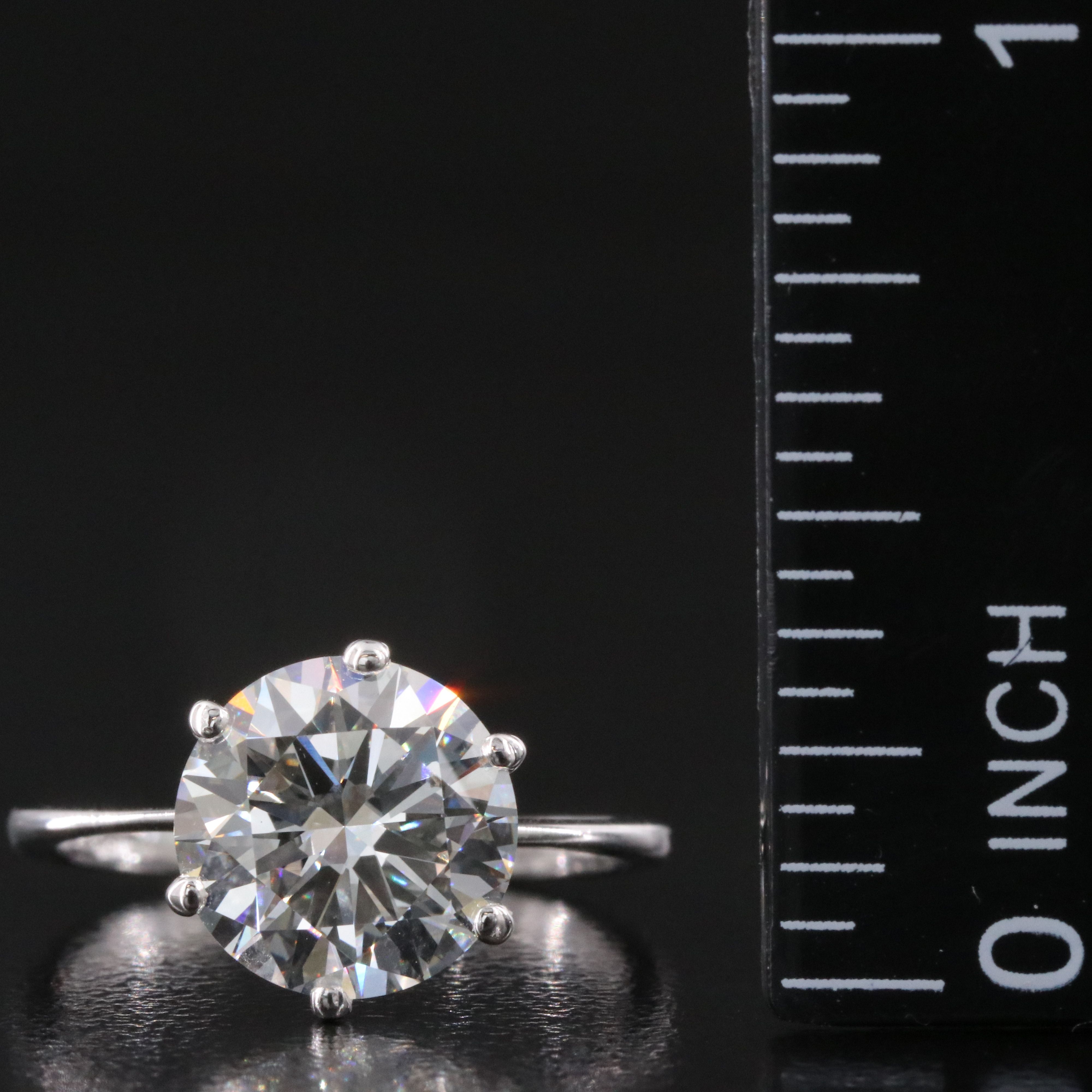 14K 3.01 CT Lab Grown Diamond Solitaire Ring with IGI Report
