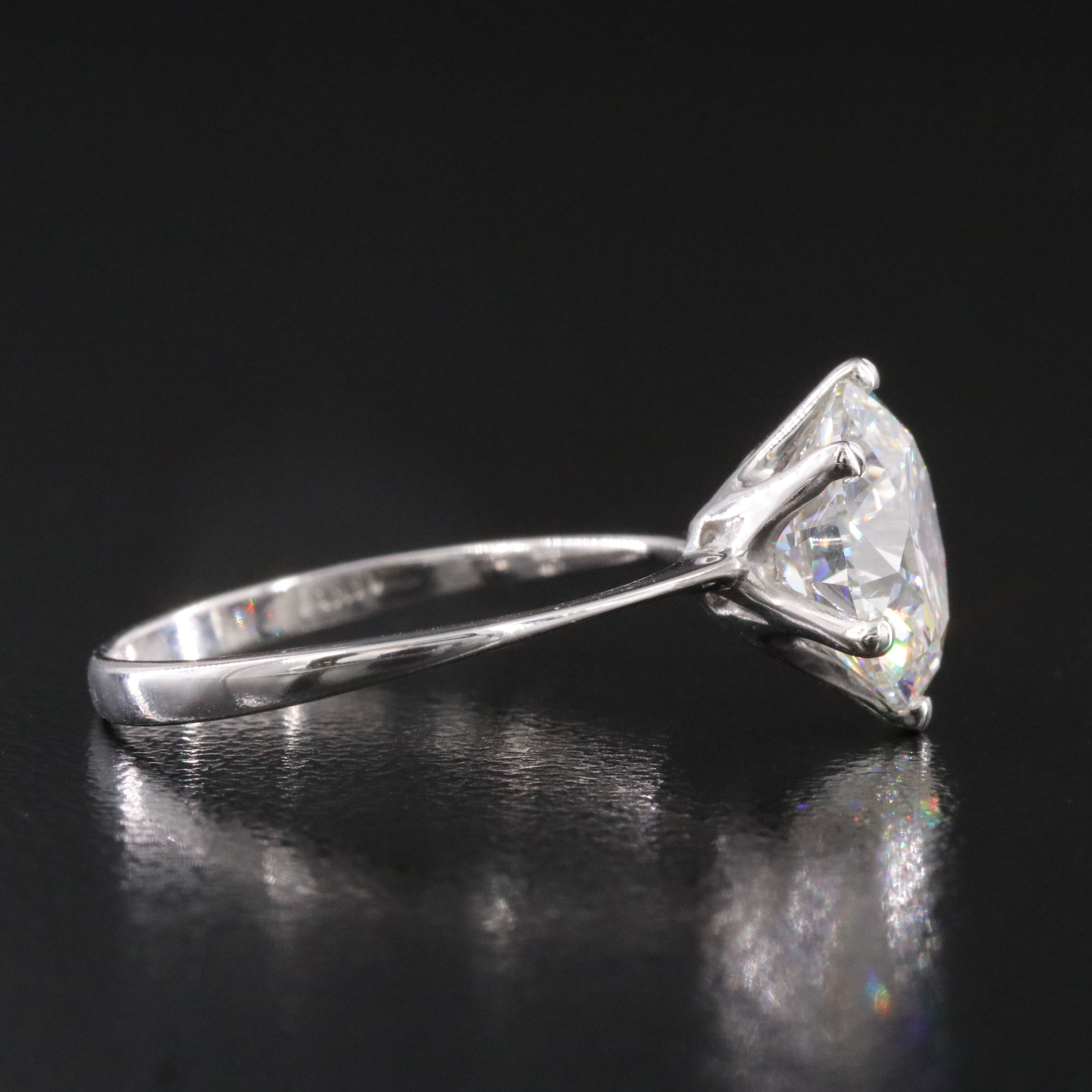 14K 3.01 CT Lab Grown Diamond Solitaire Ring with IGI Report