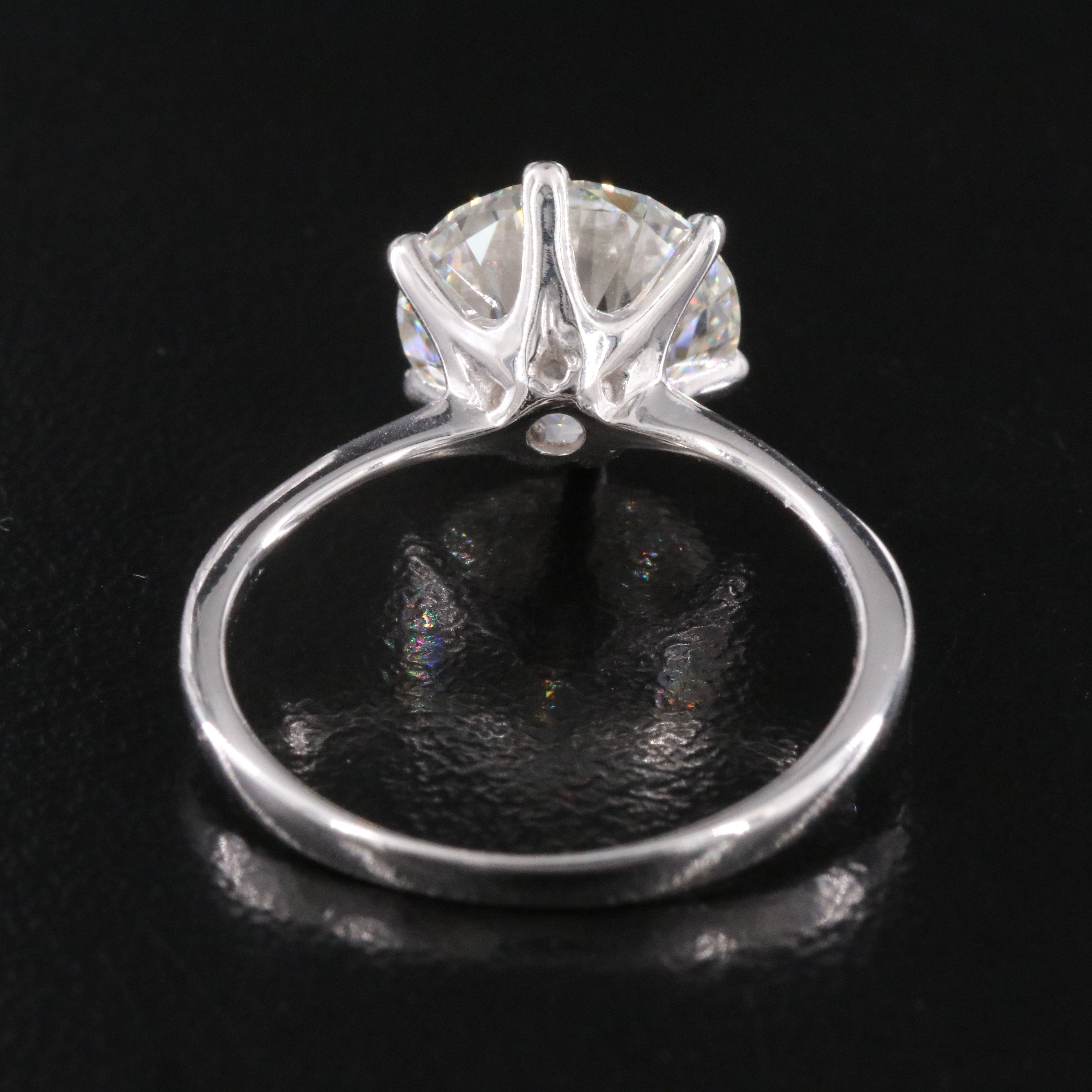14K 3.01 CT Lab Grown Diamond Solitaire Ring with IGI Report