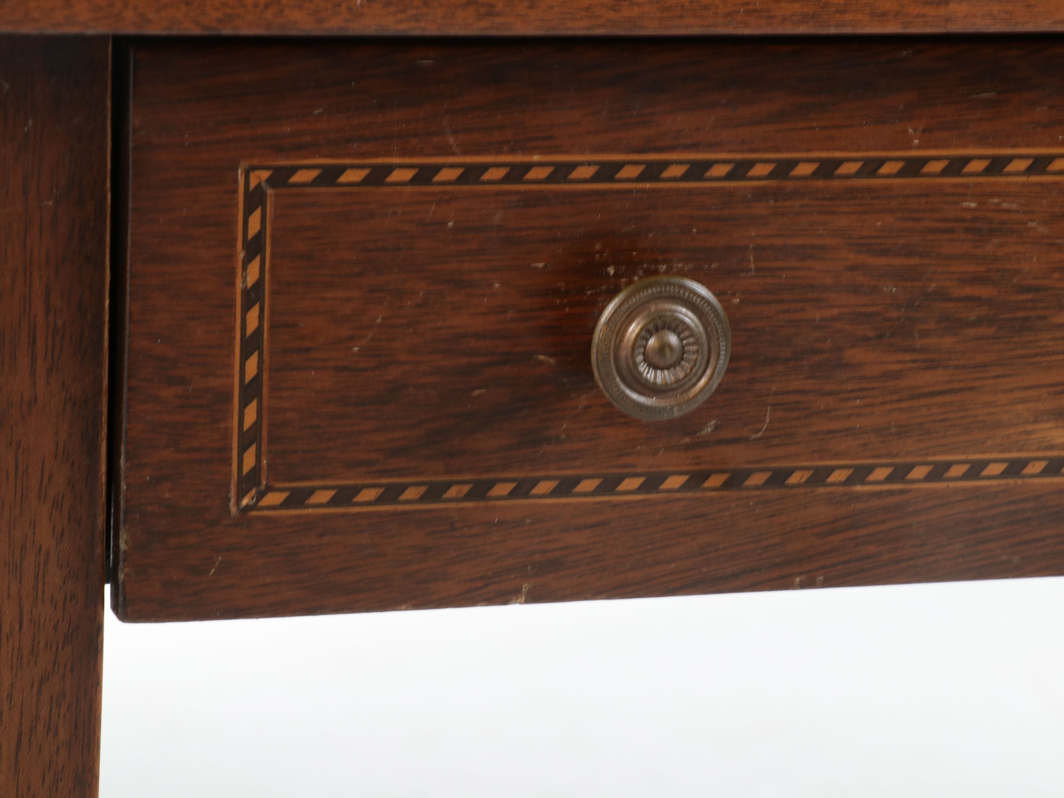 Federal Style Inlaid Occasional Table with Nichols & Stone Windsor Chair