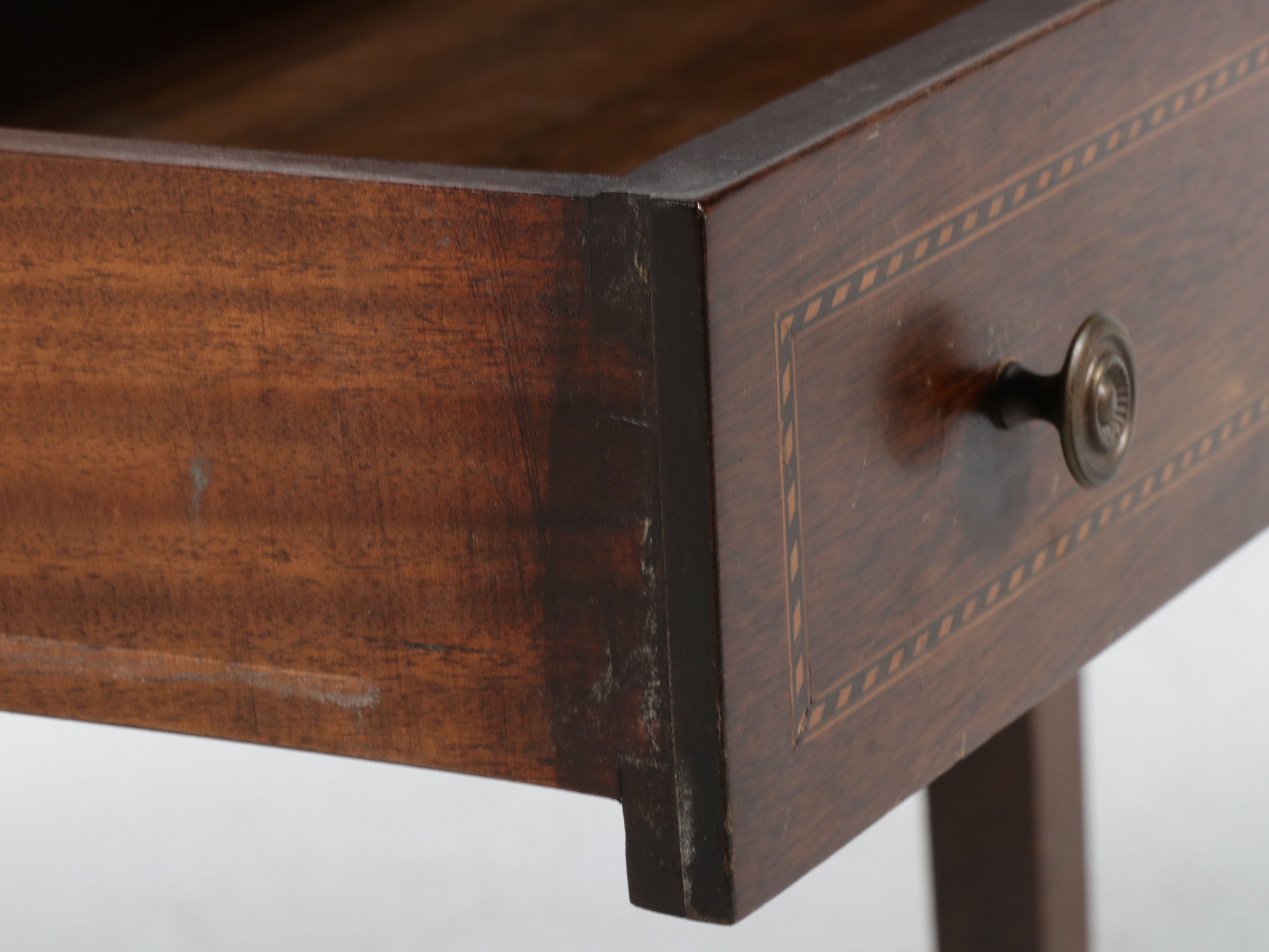 Federal Style Inlaid Occasional Table with Nichols & Stone Windsor Chair