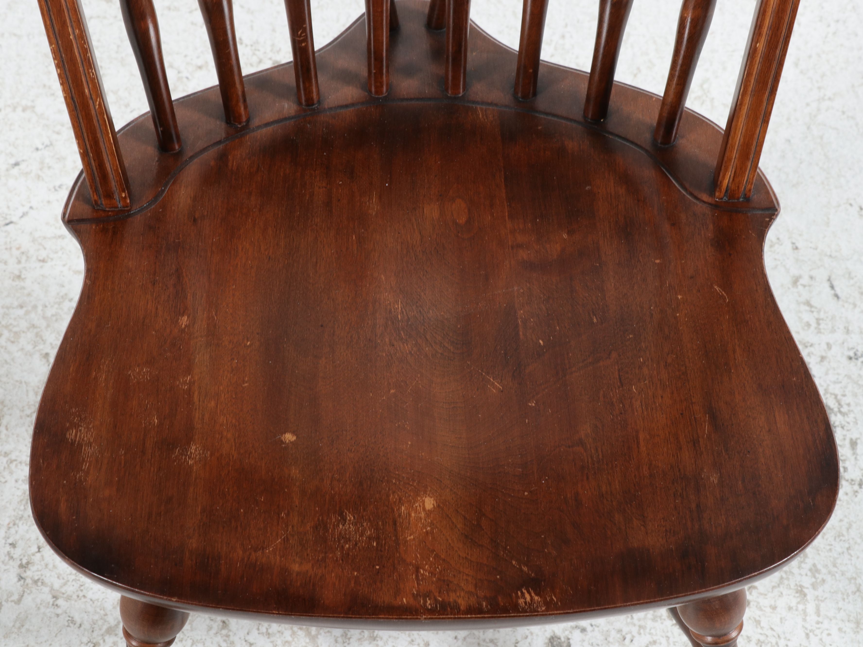 Federal Style Inlaid Occasional Table with Nichols & Stone Windsor Chair