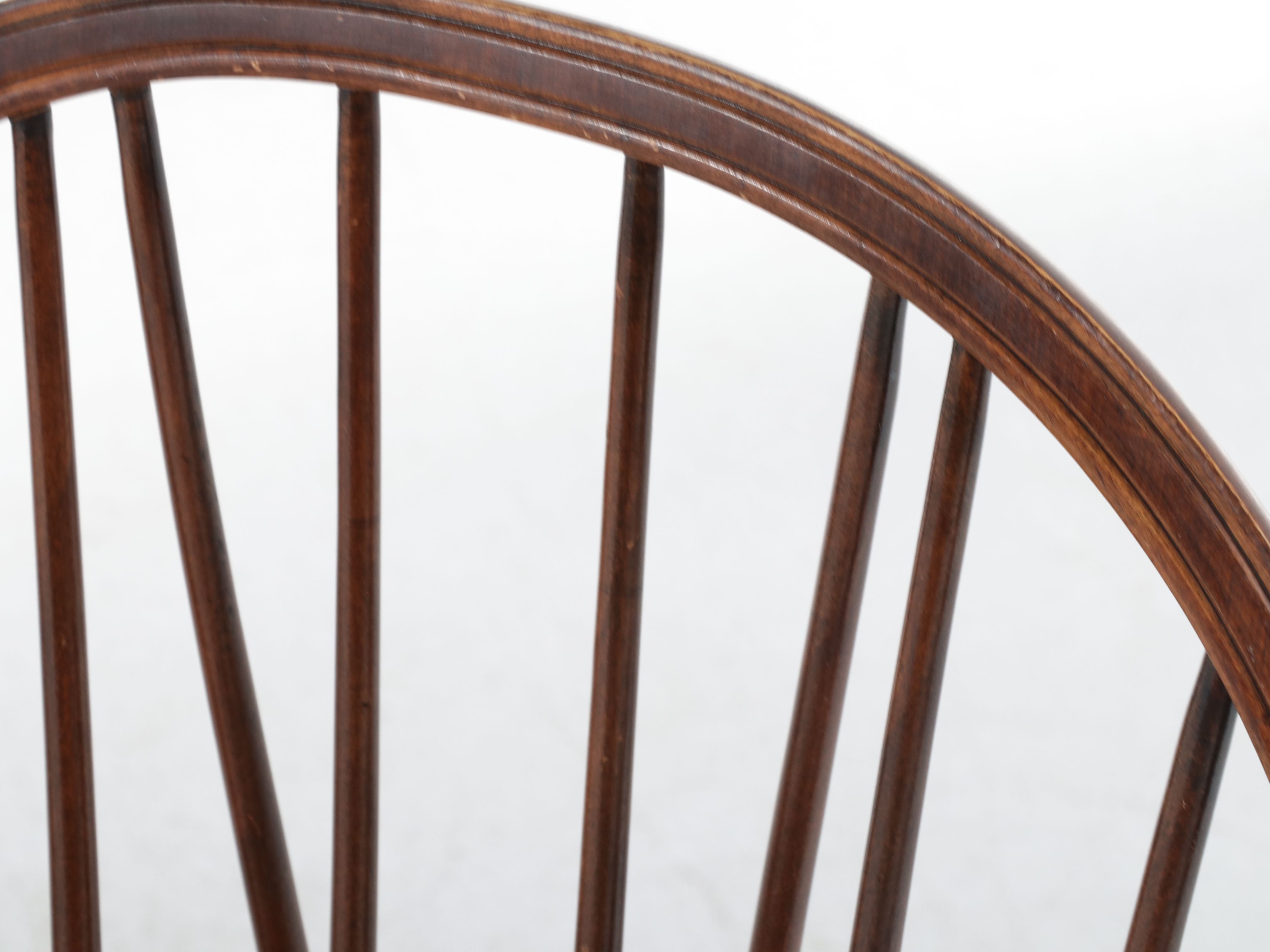 Federal Style Inlaid Occasional Table with Nichols & Stone Windsor Chair