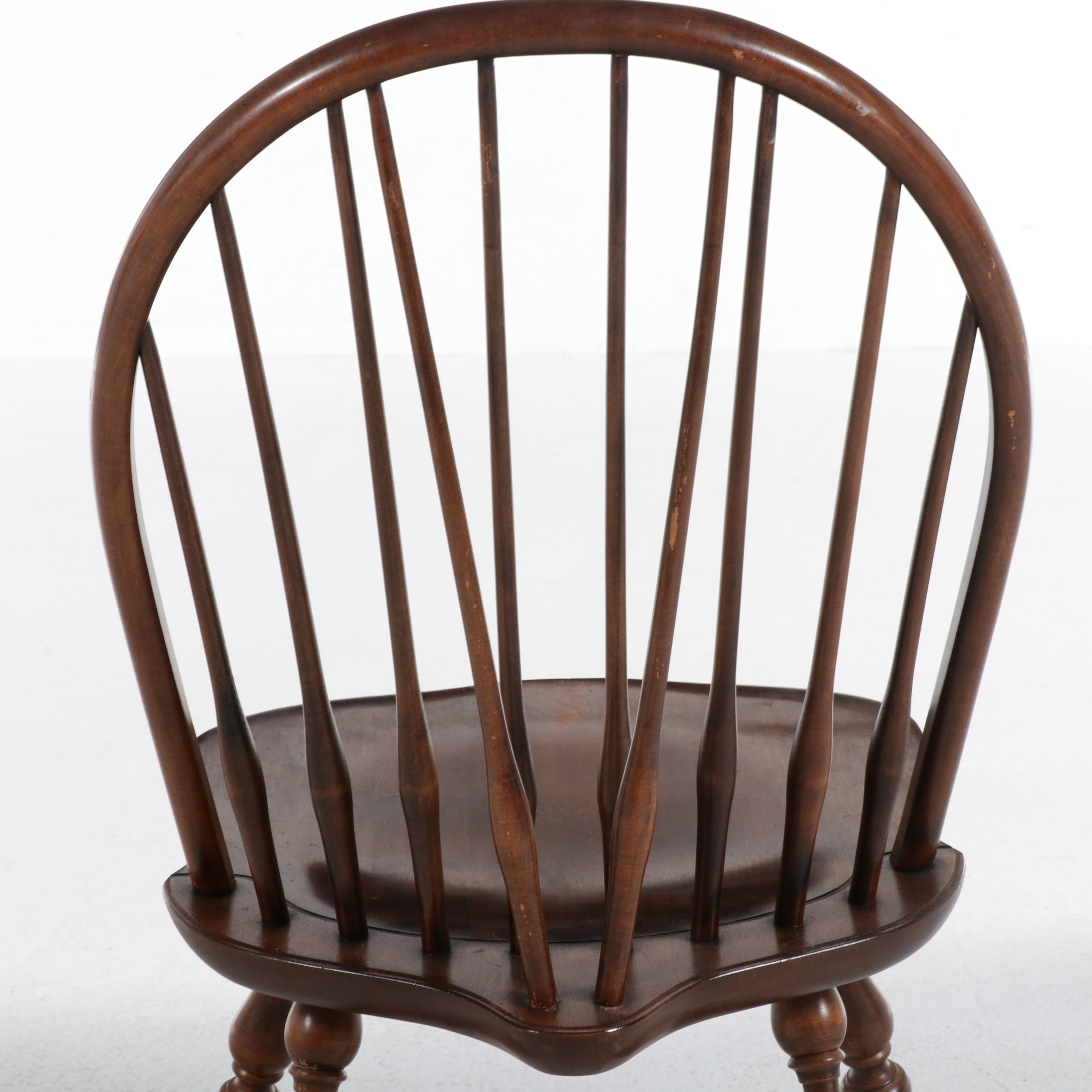 Federal Style Inlaid Occasional Table with Nichols & Stone Windsor Chair