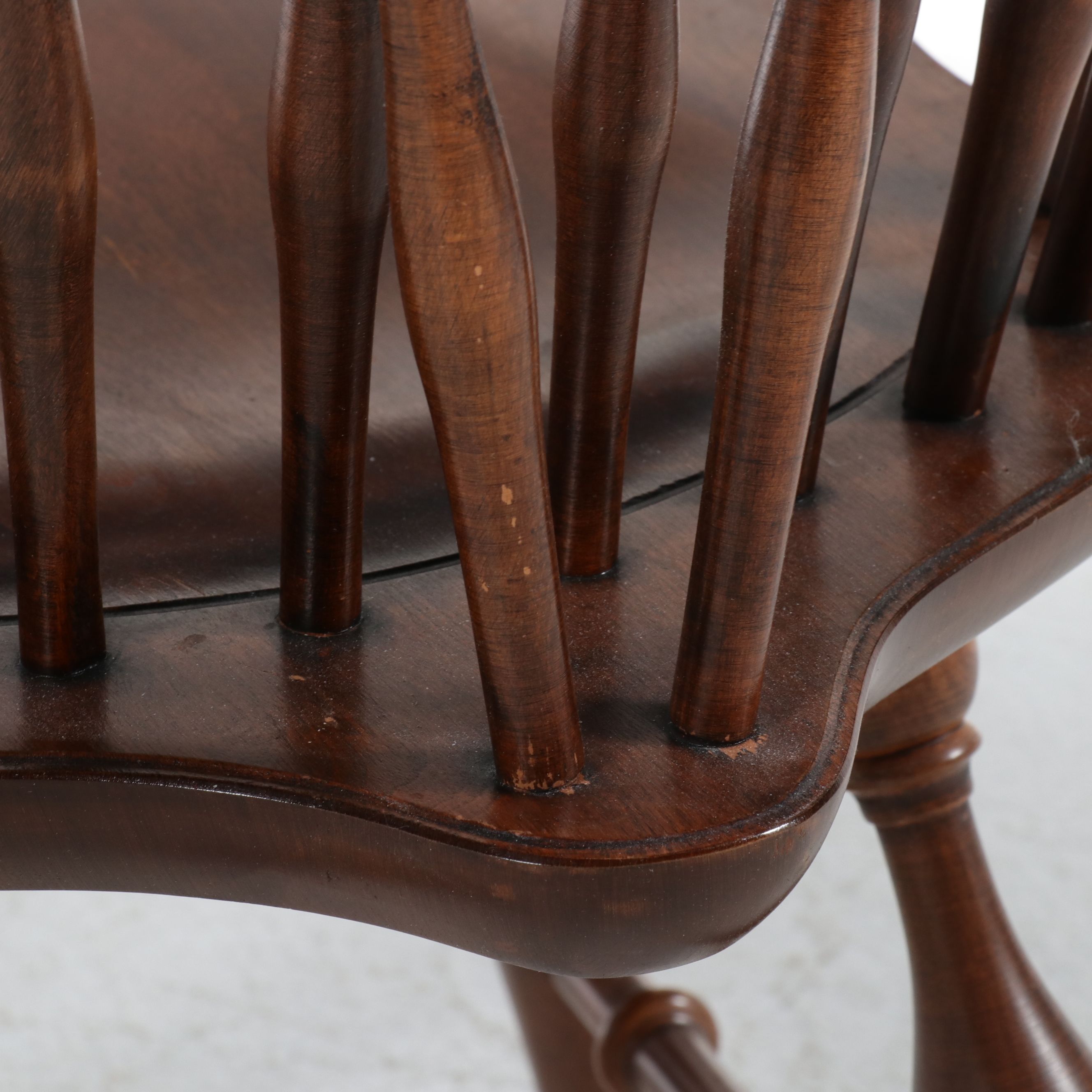 Federal Style Inlaid Occasional Table with Nichols & Stone Windsor Chair