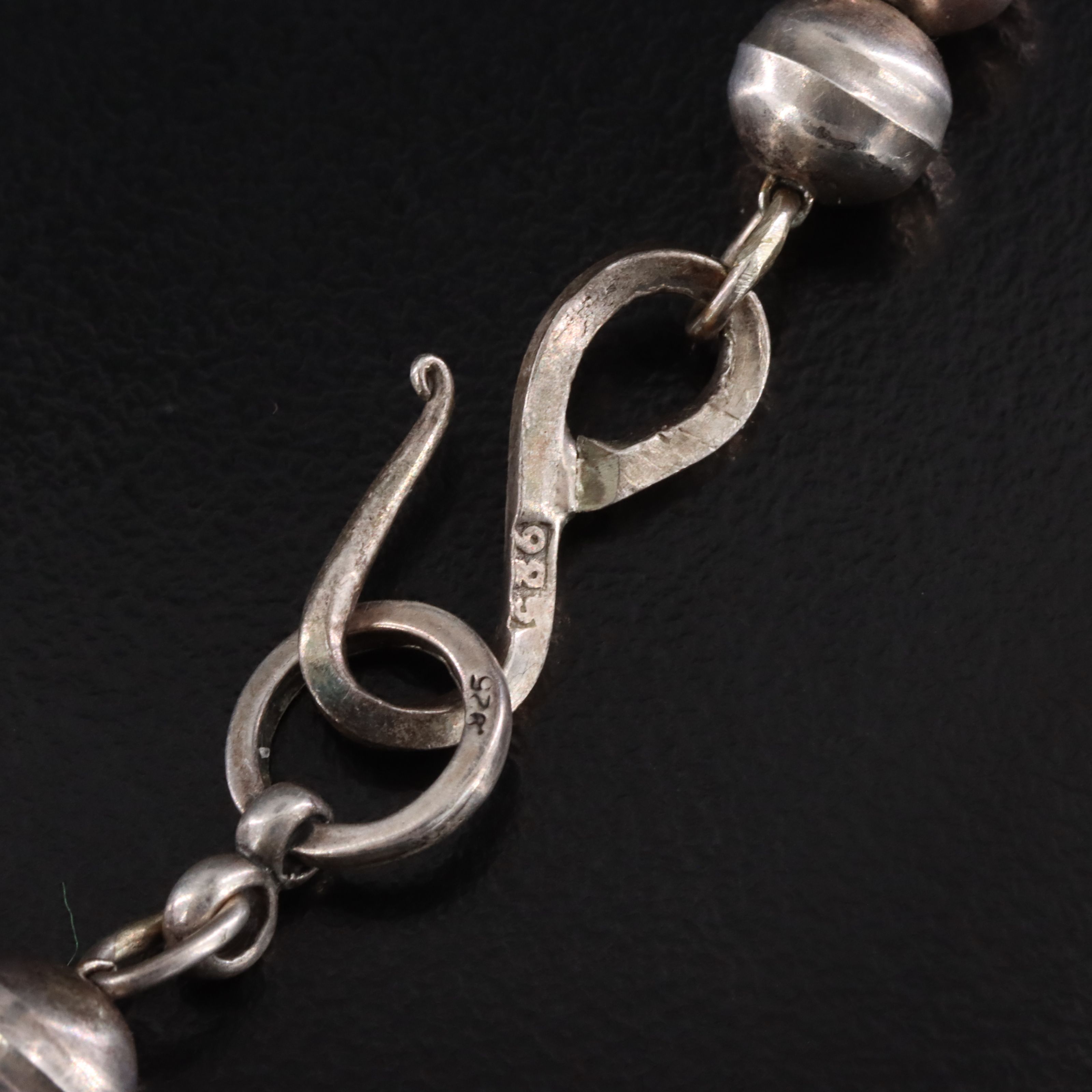 Southwestern Sterling Inlay Peyote Bird Necklace