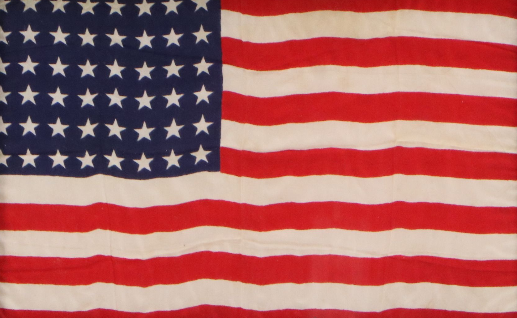 Small 48-Star Silk American Flag, Early to Mid-20th Century