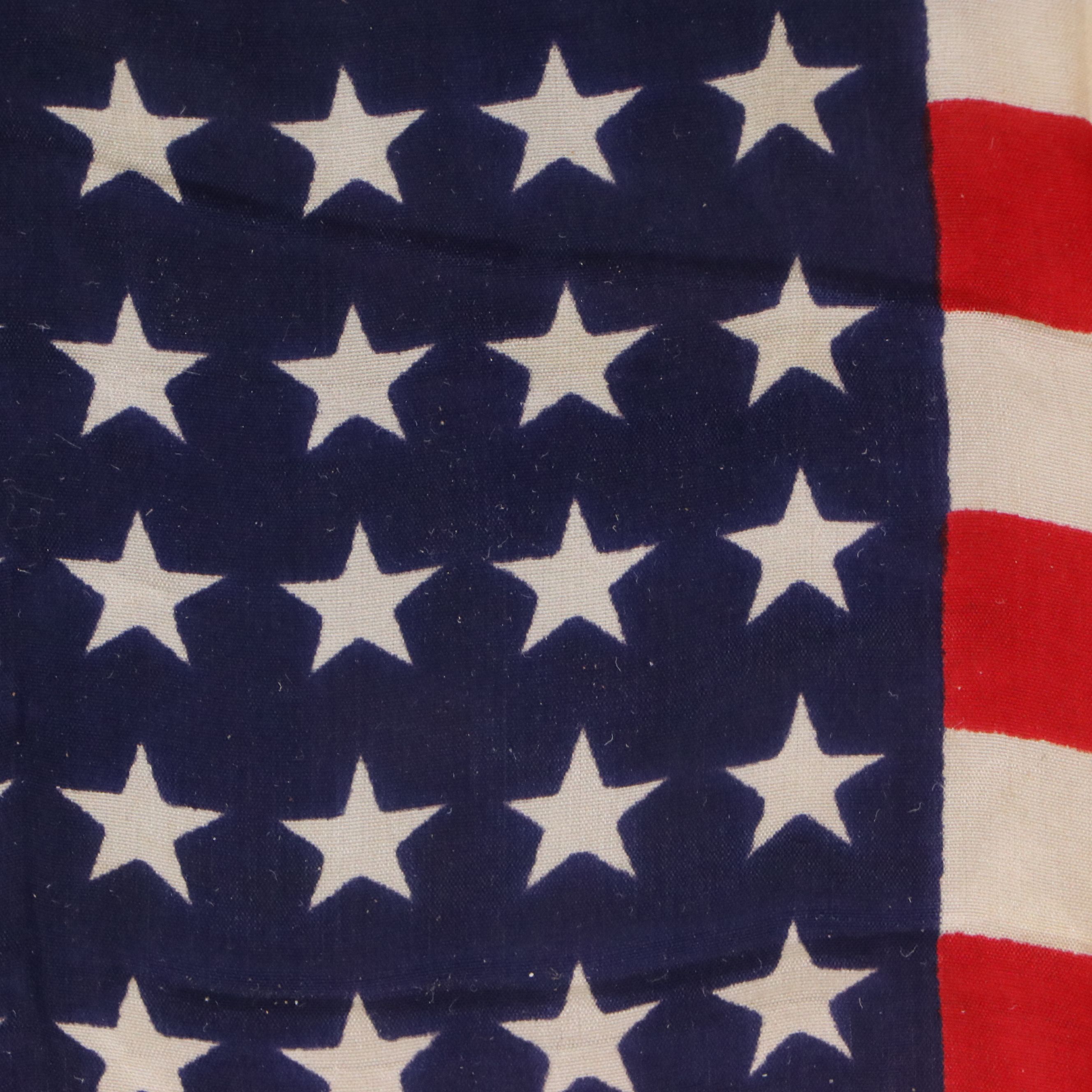 Small 48-Star Silk American Flag, Early to Mid-20th Century