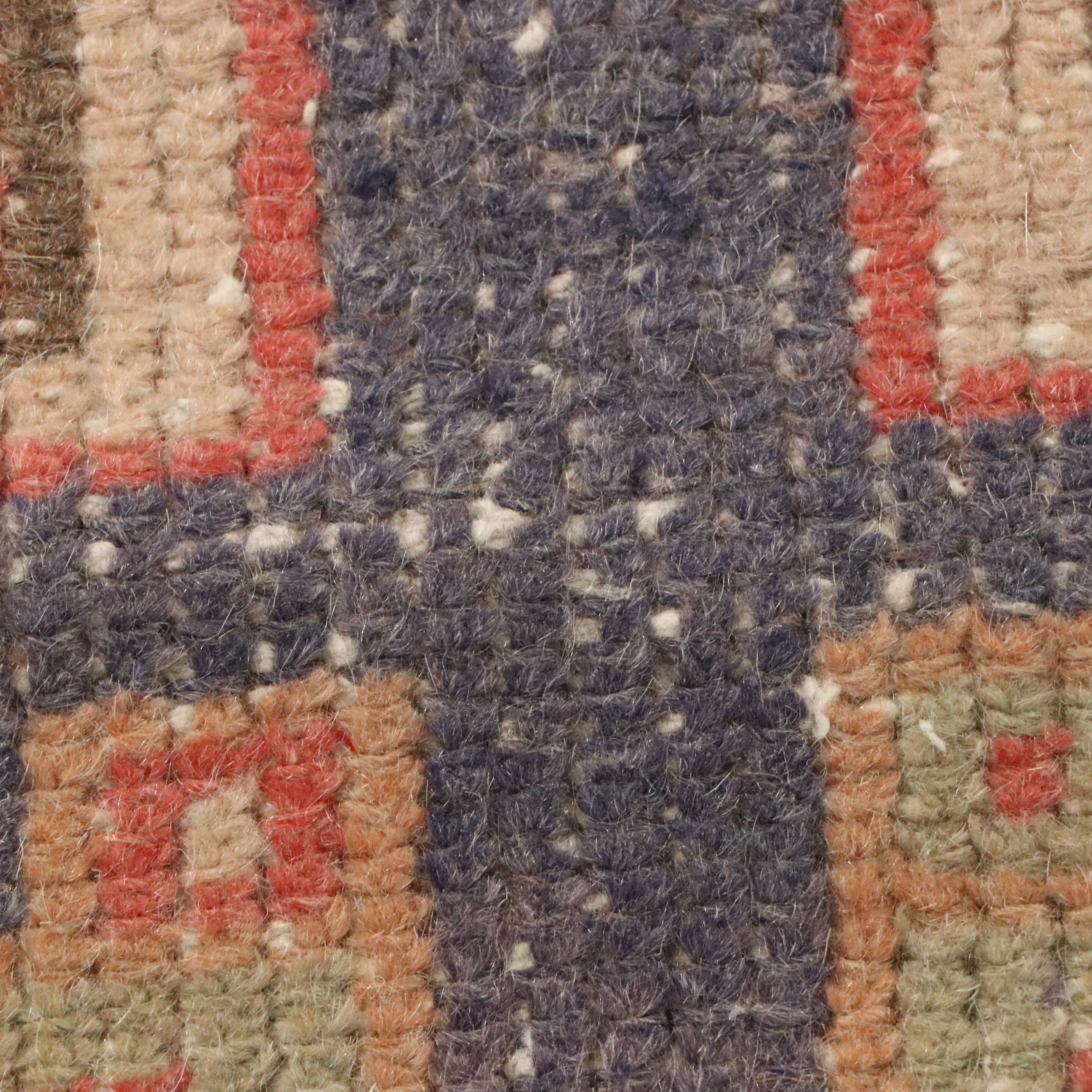 4'2 x 8'3 Hand-Knotted Turkish Anatolian Area Rug