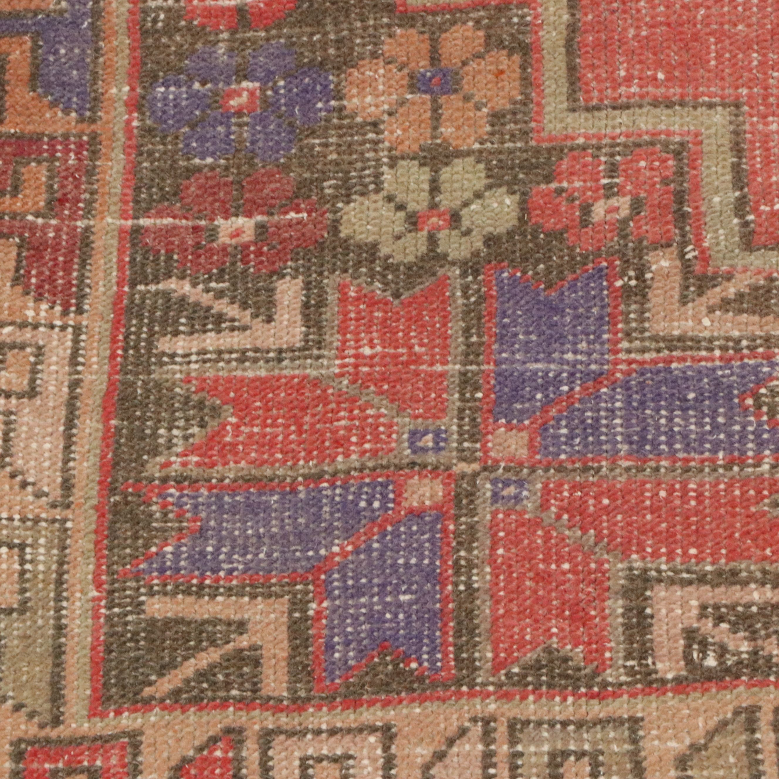 4'2 x 8'3 Hand-Knotted Turkish Anatolian Area Rug