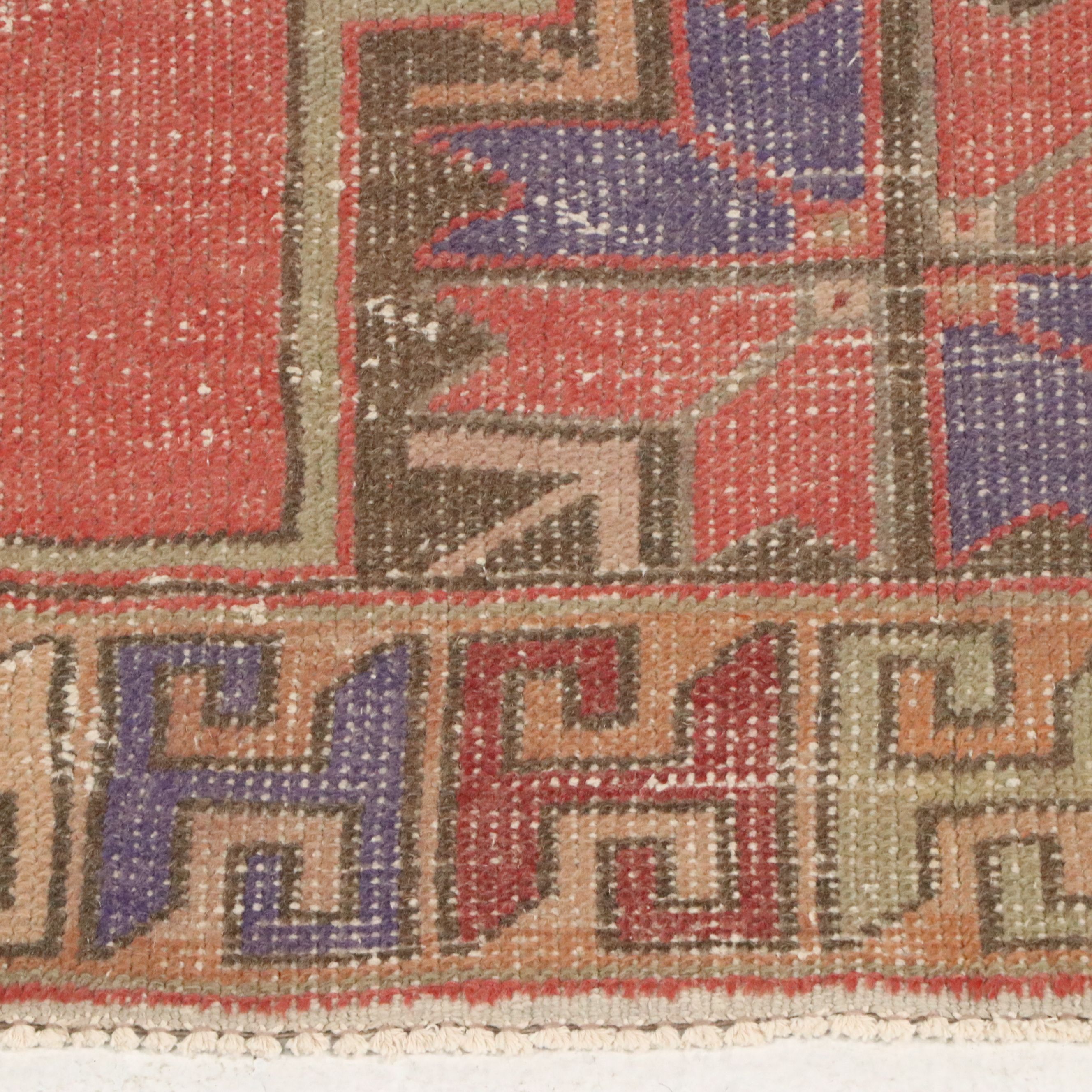 4'2 x 8'3 Hand-Knotted Turkish Anatolian Area Rug