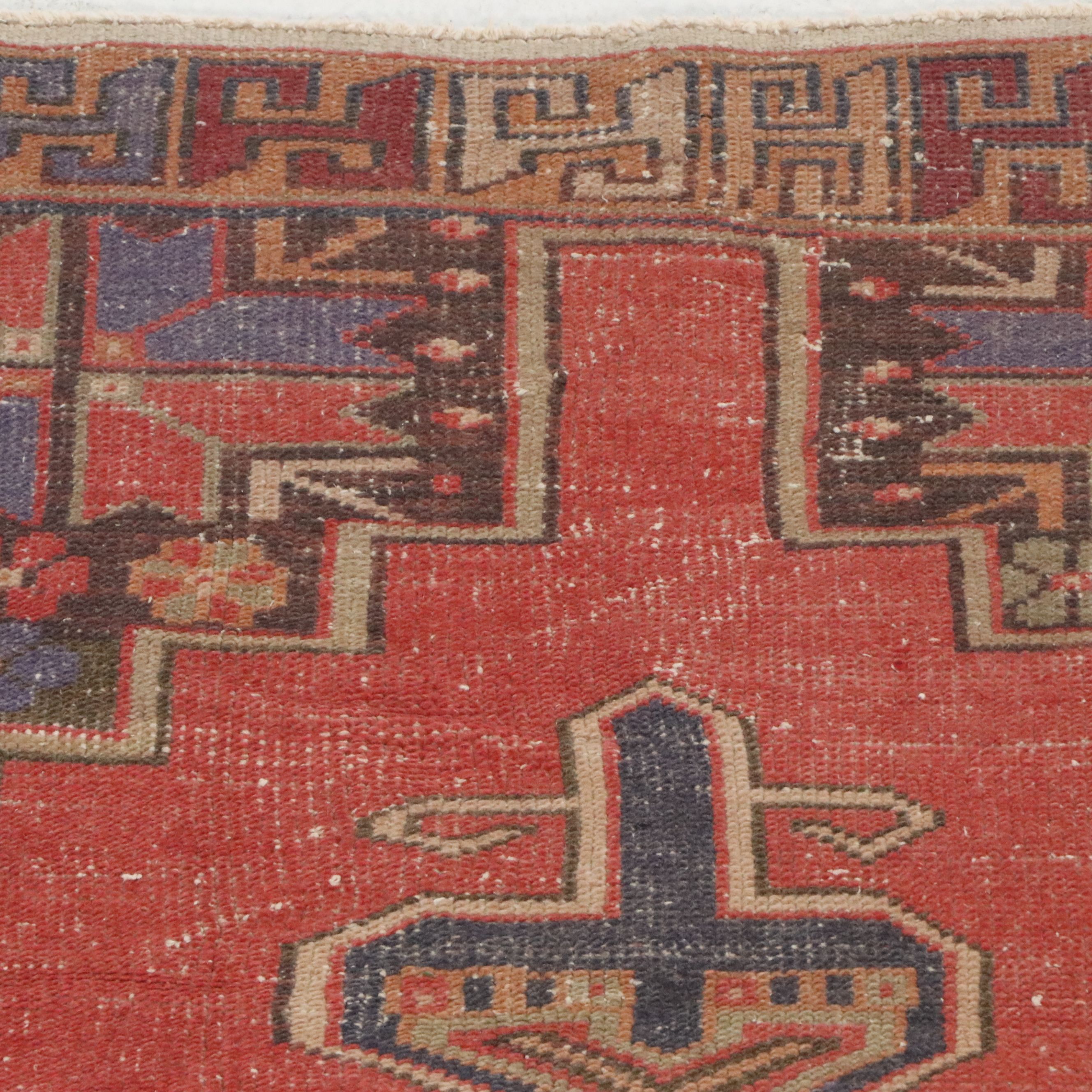 4'2 x 8'3 Hand-Knotted Turkish Anatolian Area Rug