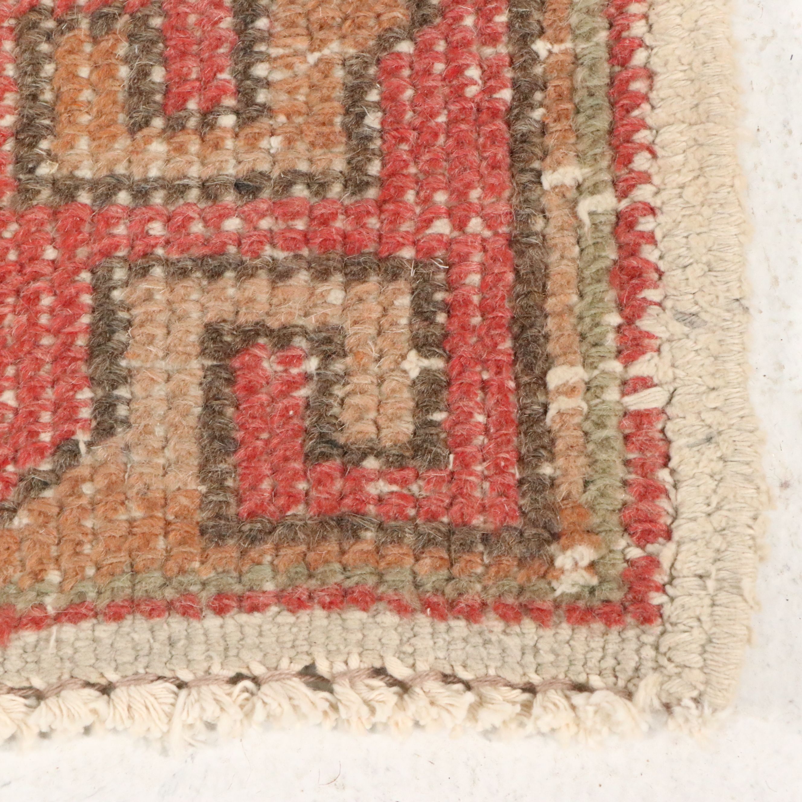 4'2 x 8'3 Hand-Knotted Turkish Anatolian Area Rug