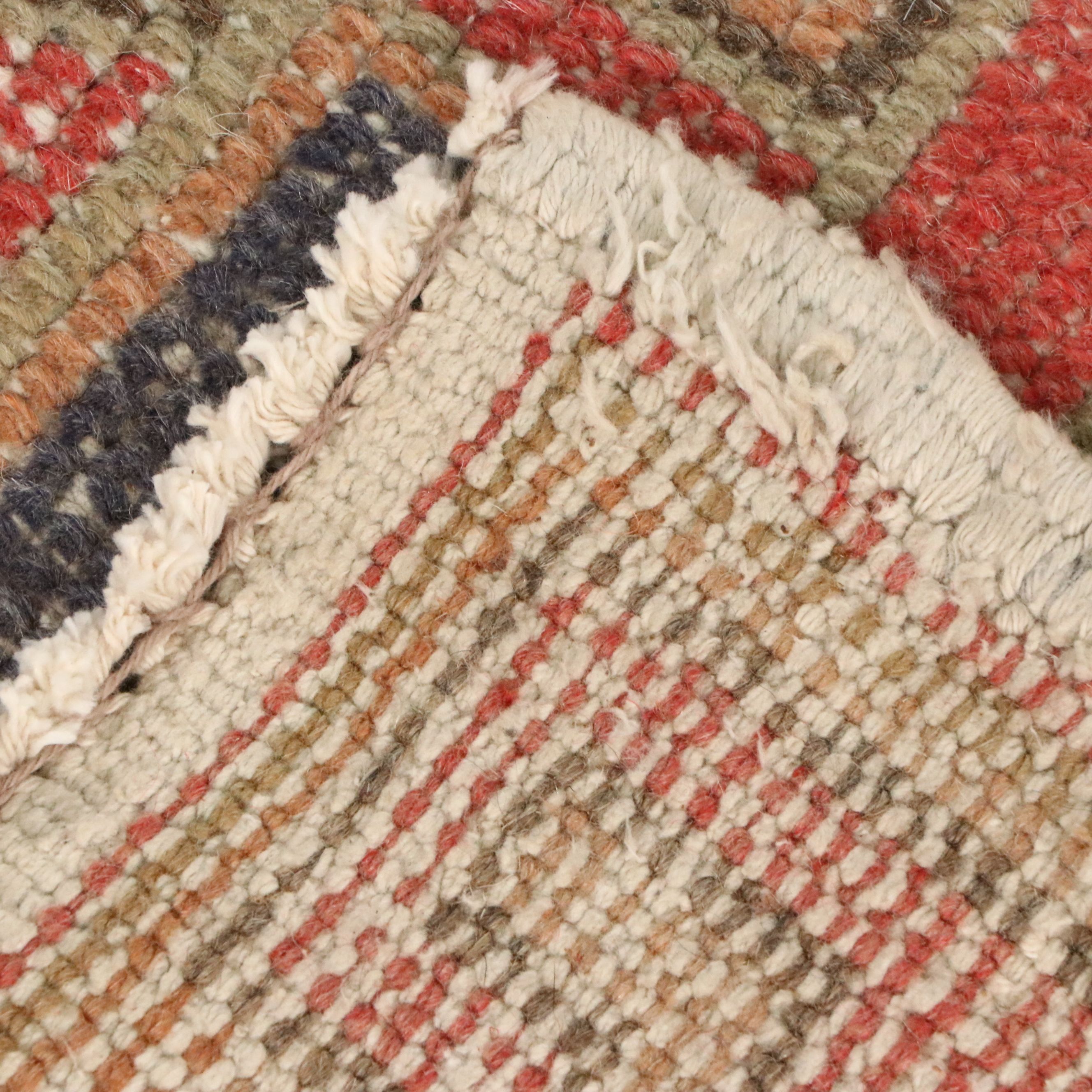 4'2 x 8'3 Hand-Knotted Turkish Anatolian Area Rug