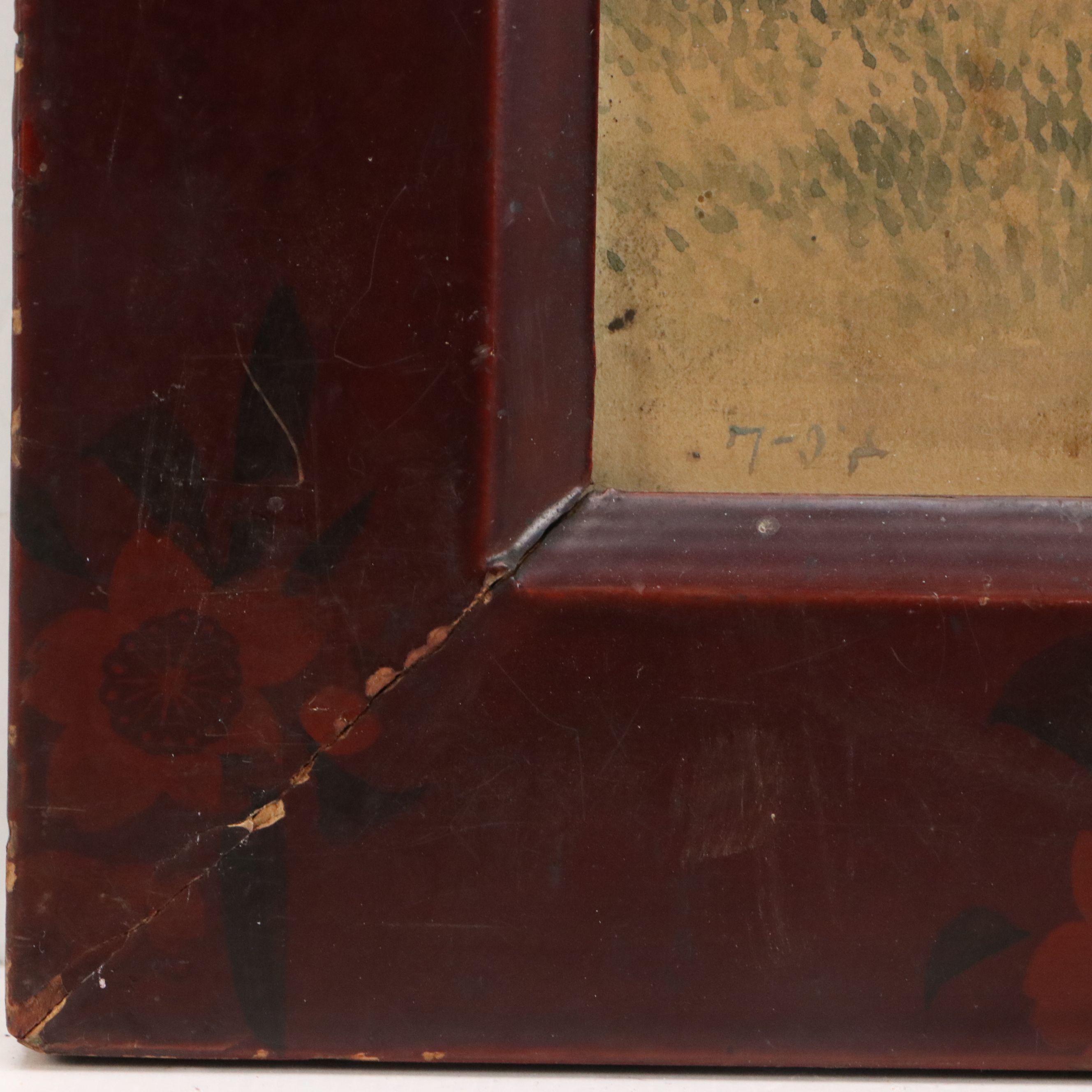 Japanese School Gouache Painting of Riverside Home, Late 19th to 20th Century