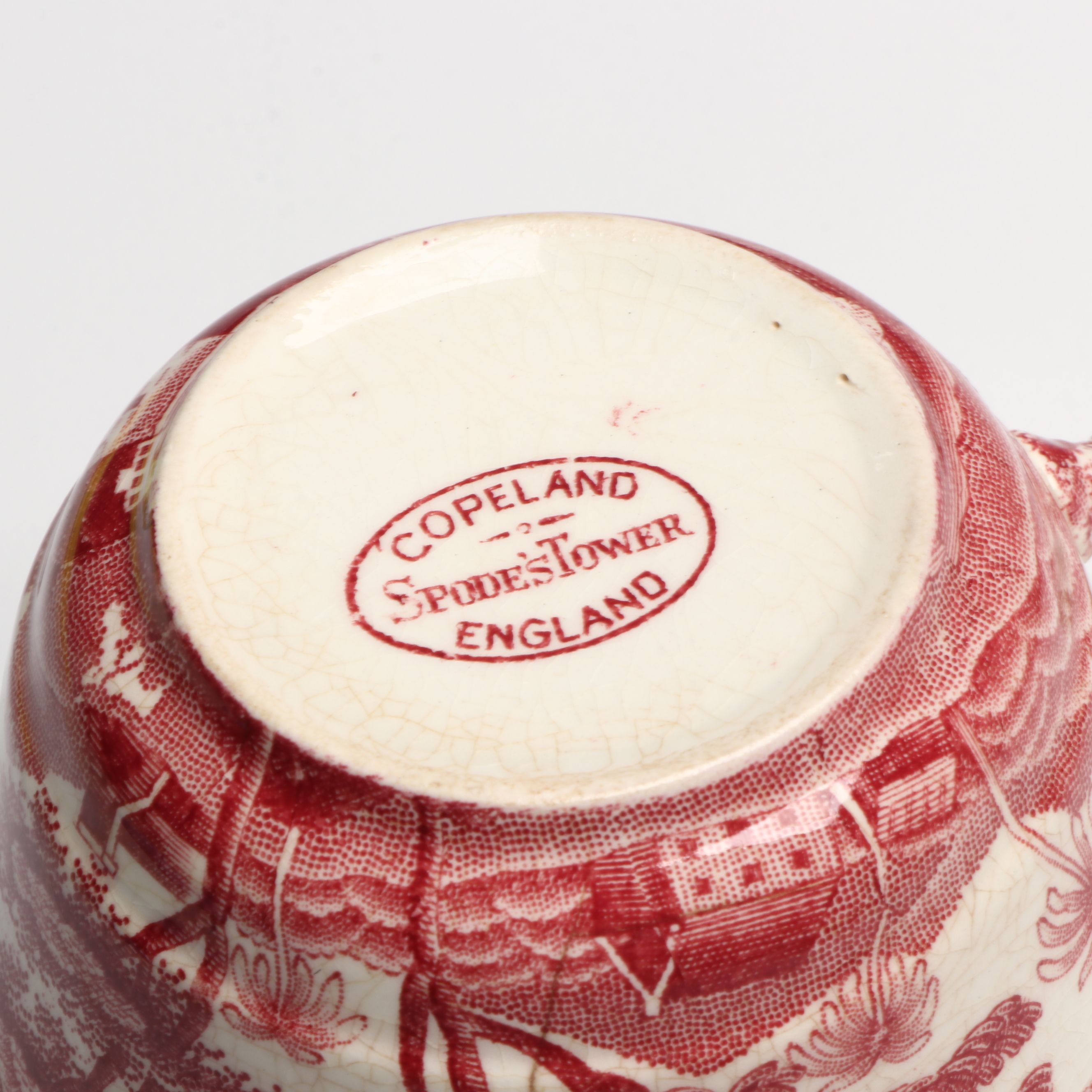 Copeland Spode "Tower" Pink Transferware Dinner Plates and More Serveware