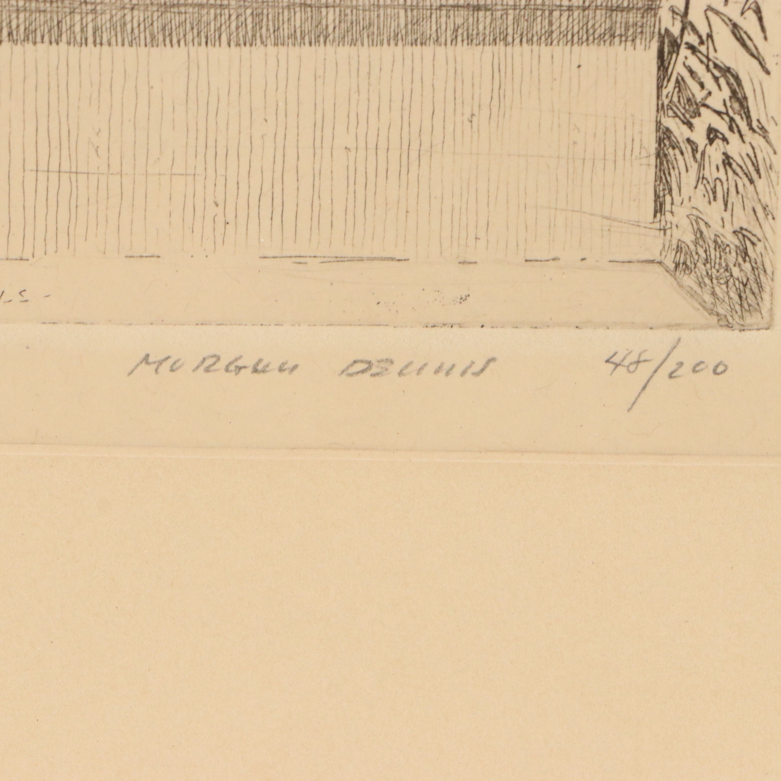 Morgan Dennis Etching of Terrier "Scone Kennels," 1927