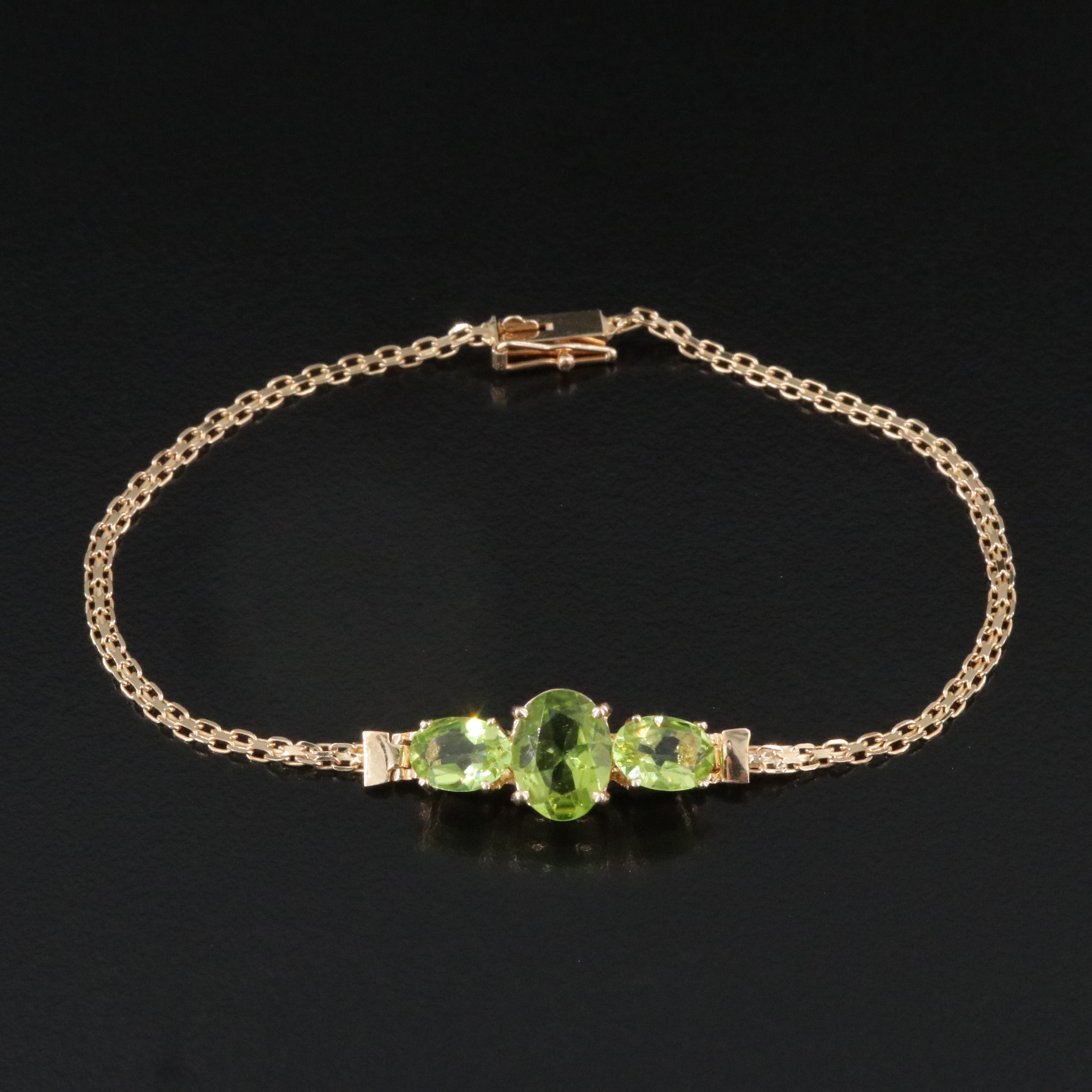 14K Peridot Bracelet