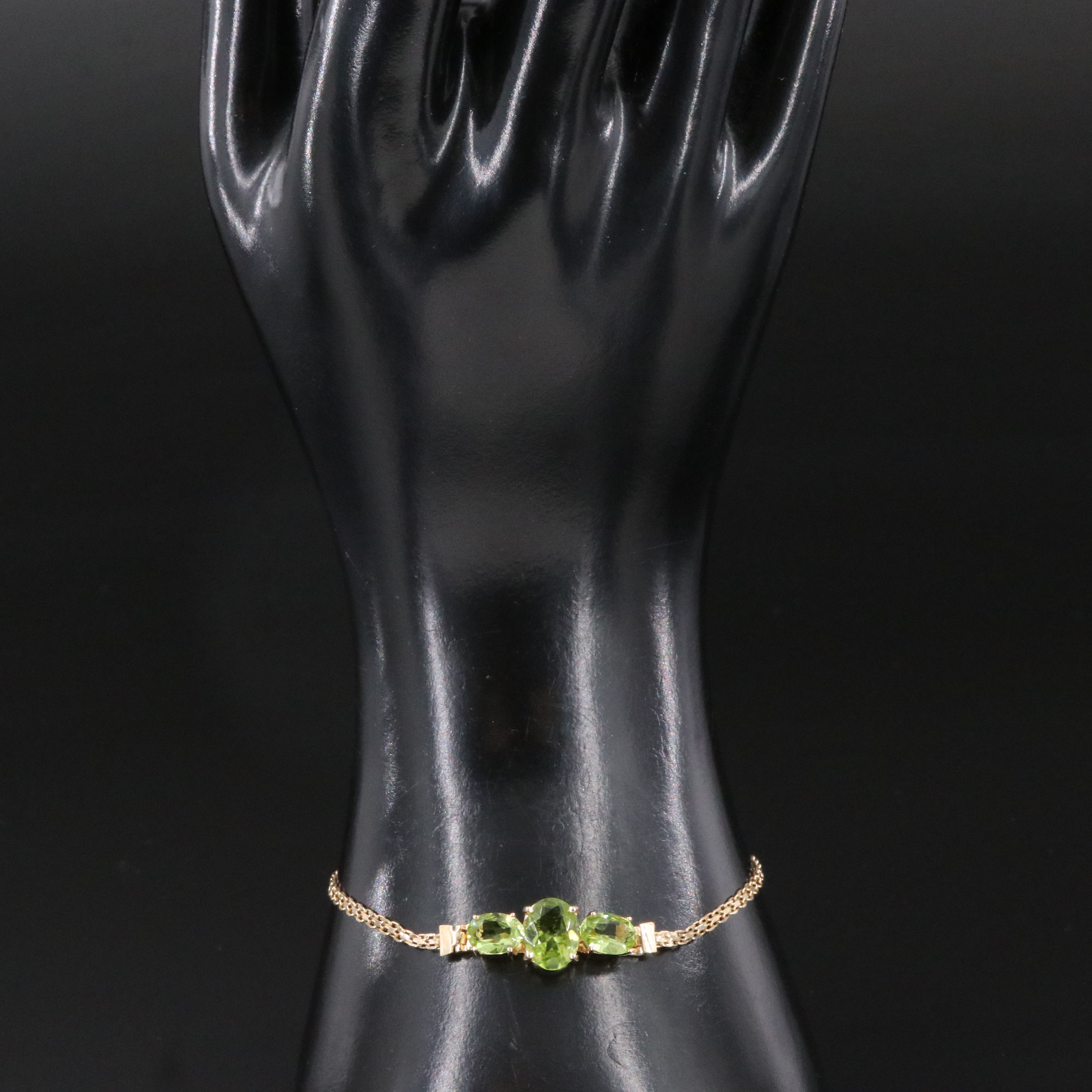14K Peridot Bracelet