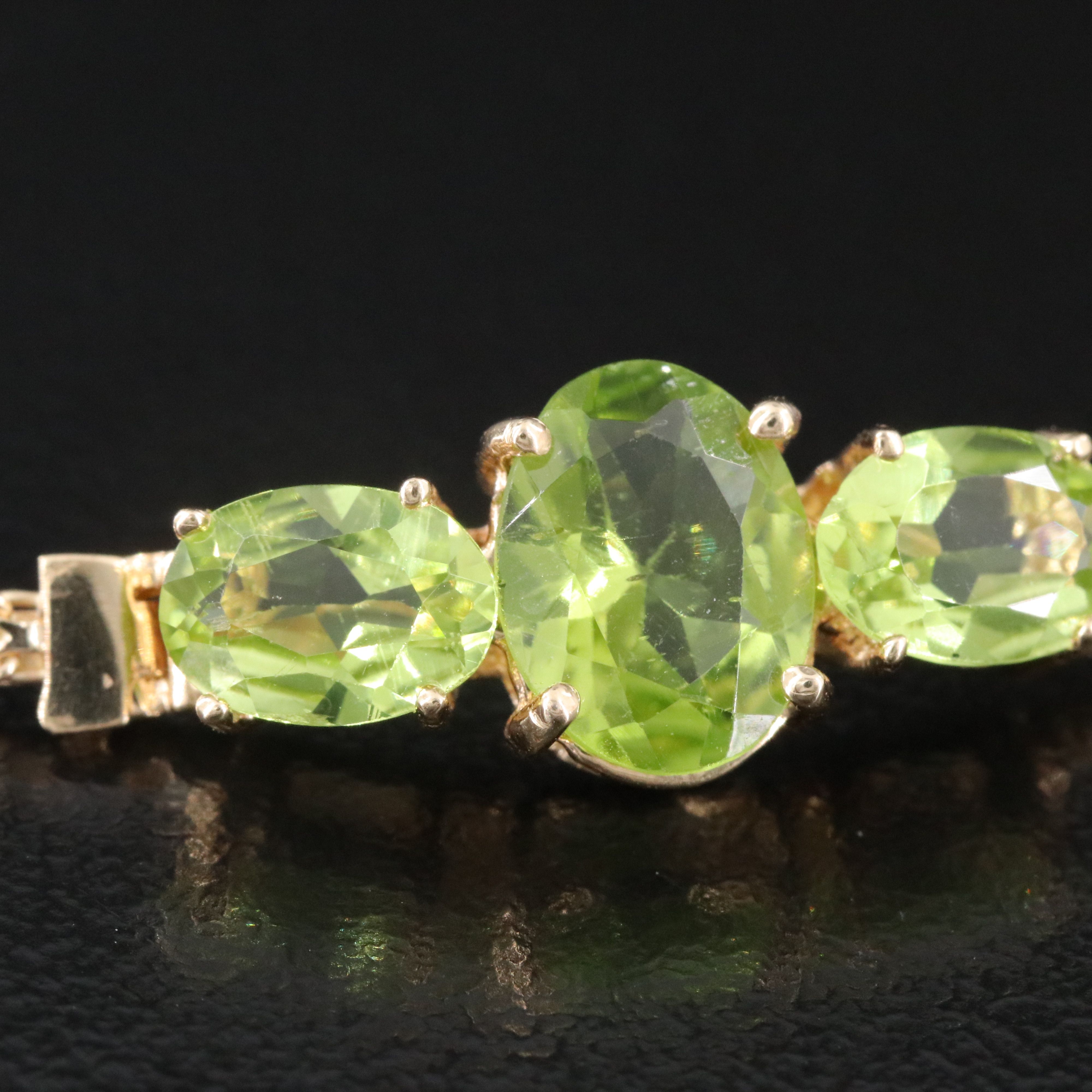 14K Peridot Bracelet