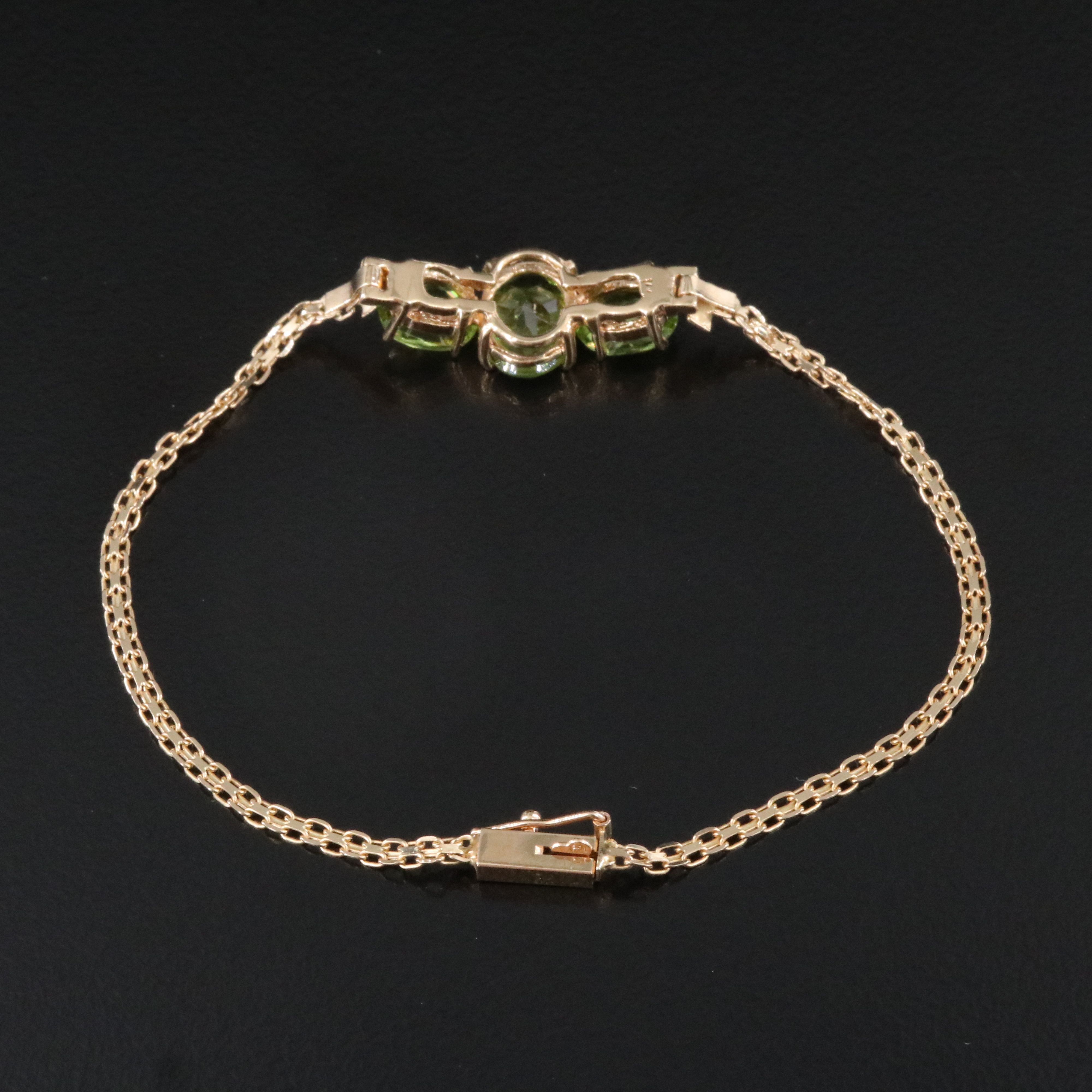 14K Peridot Bracelet