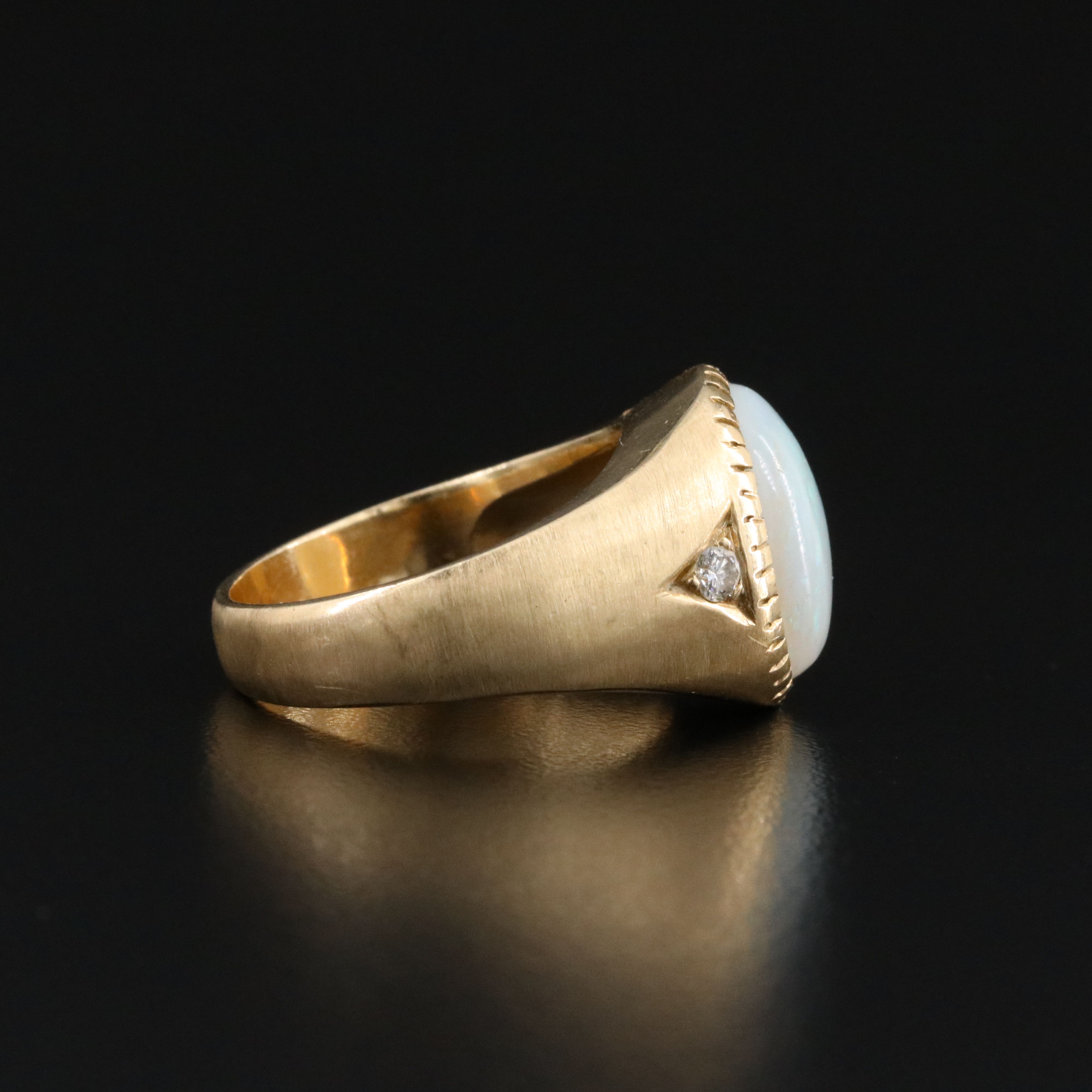 14K Opal and Diamond Ring