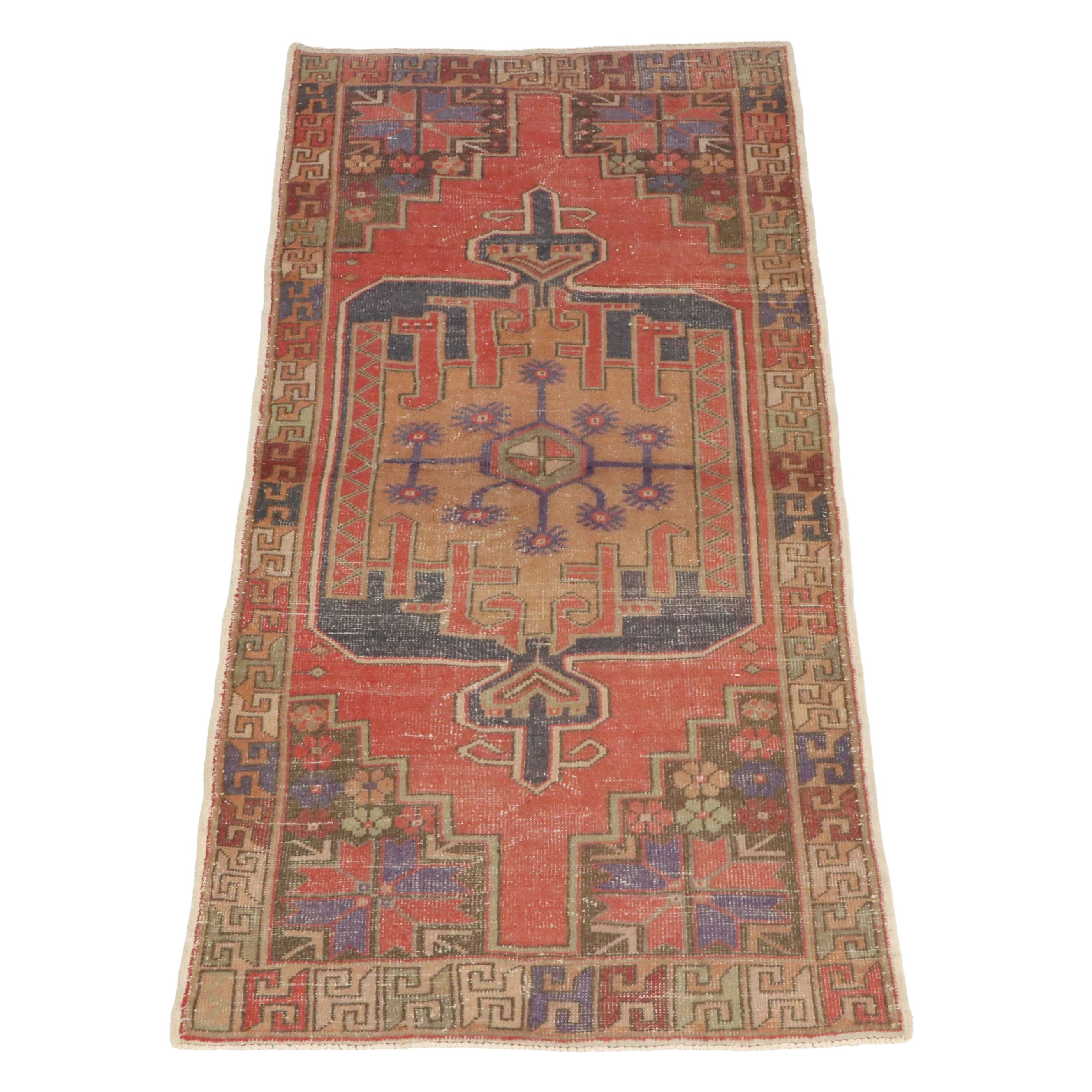 4'2 x 8'3 Hand-Knotted Turkish Anatolian Area Rug