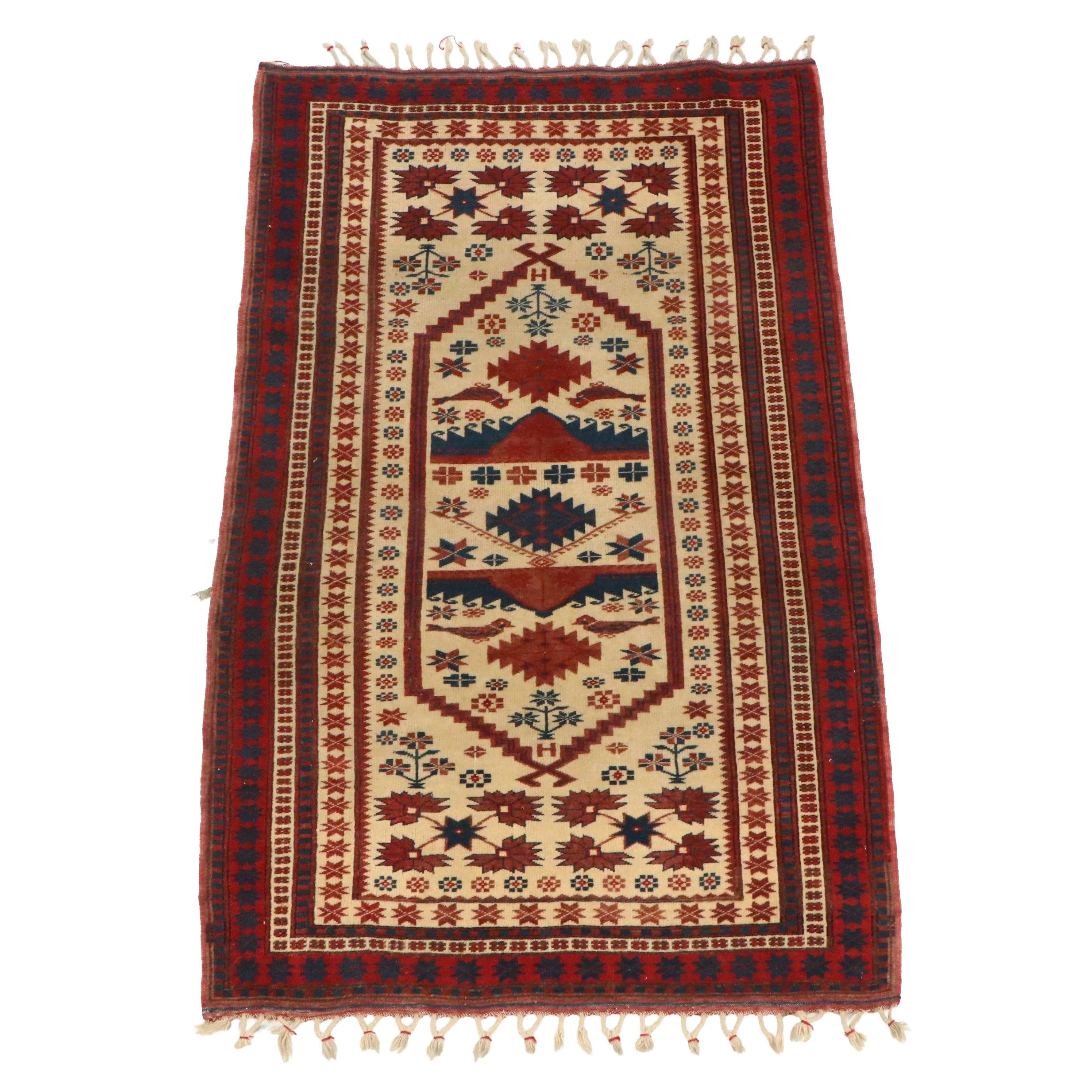 3'5 x 6'3 Hand-Knotted Turkish Yağcıbedir Area Rug