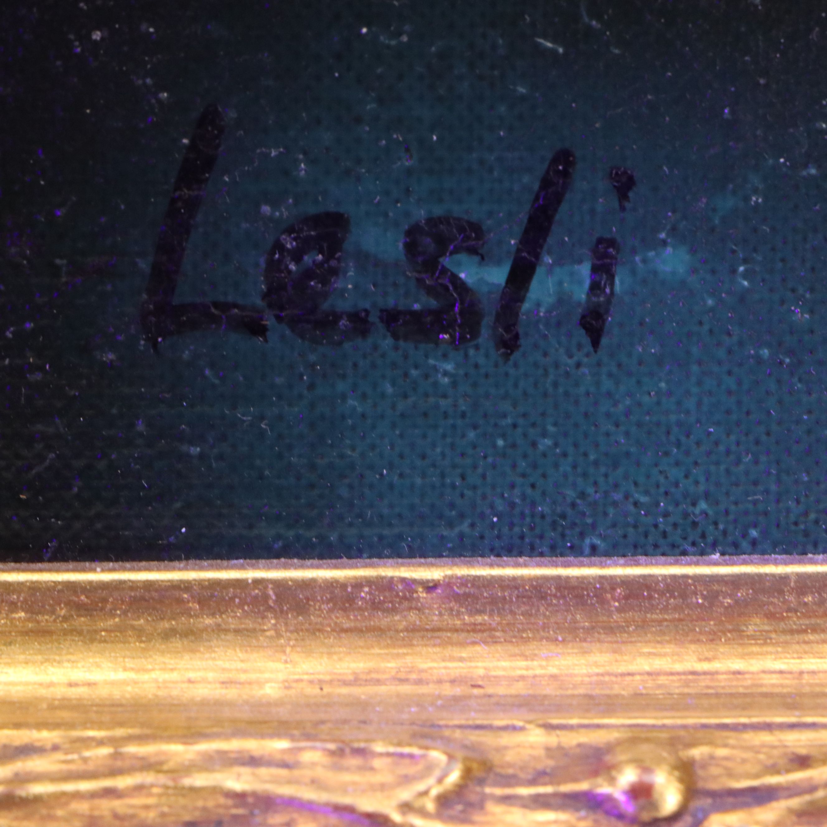 Lesli Chiaroscuro Style Oil Portrait of Child, Late 20th to 21st Century