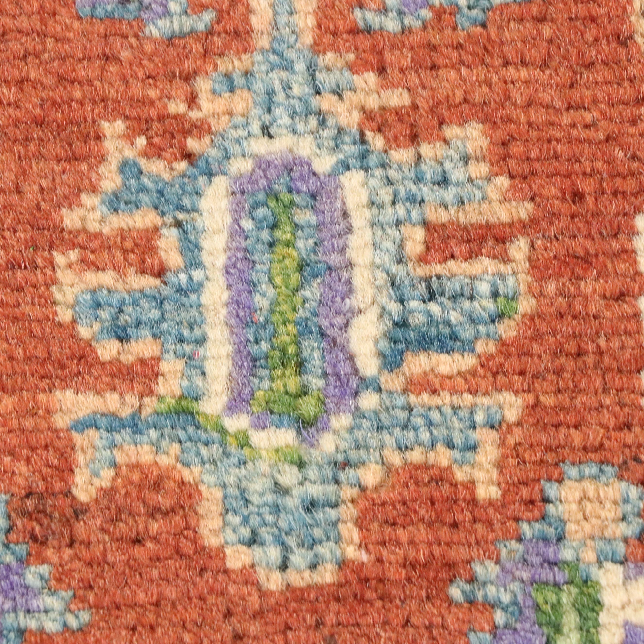 3'2 x 5' Hand-Knotted Afghan Kazak Area Rug