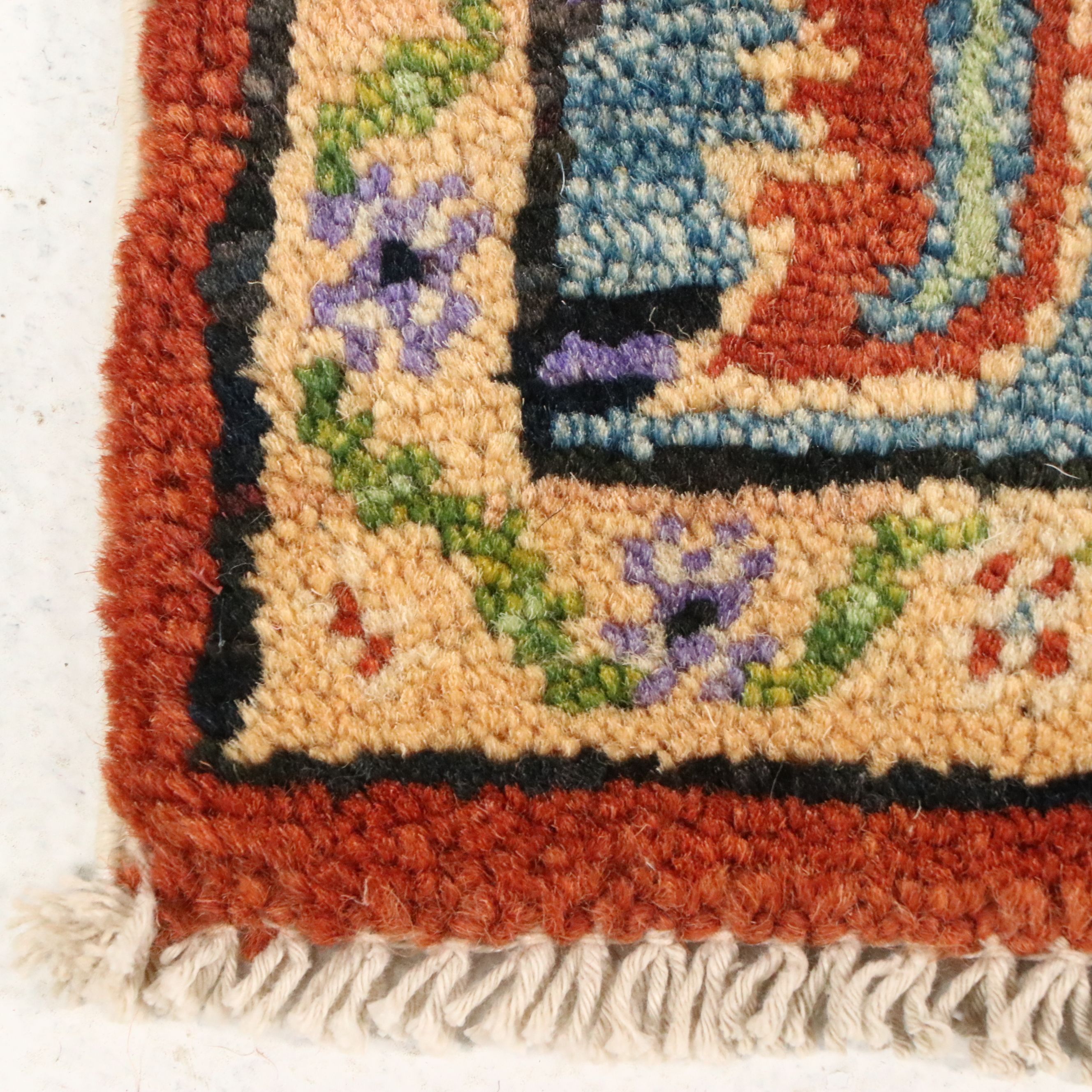 3'2 x 5' Hand-Knotted Afghan Kazak Area Rug