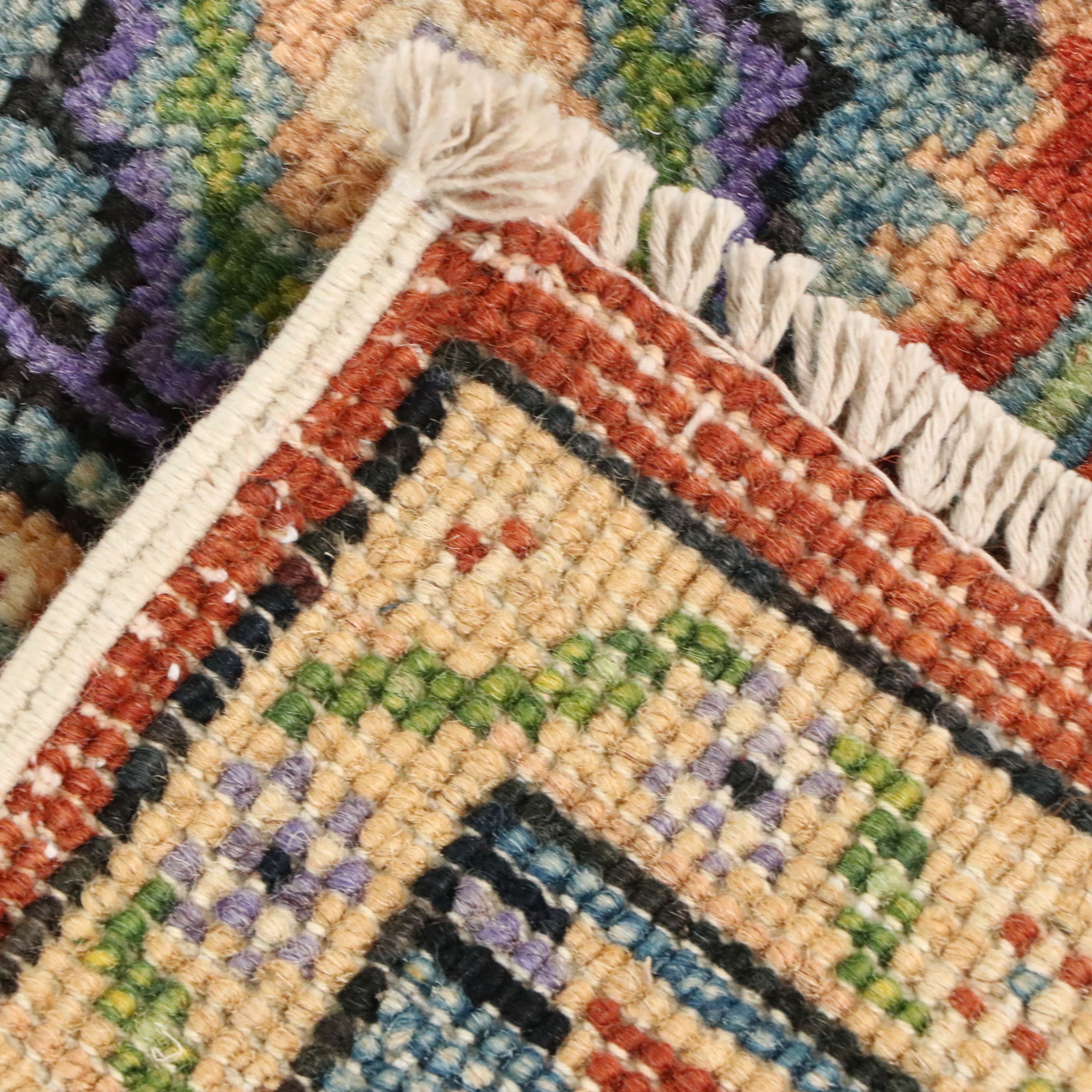 3'2 x 5' Hand-Knotted Afghan Kazak Area Rug